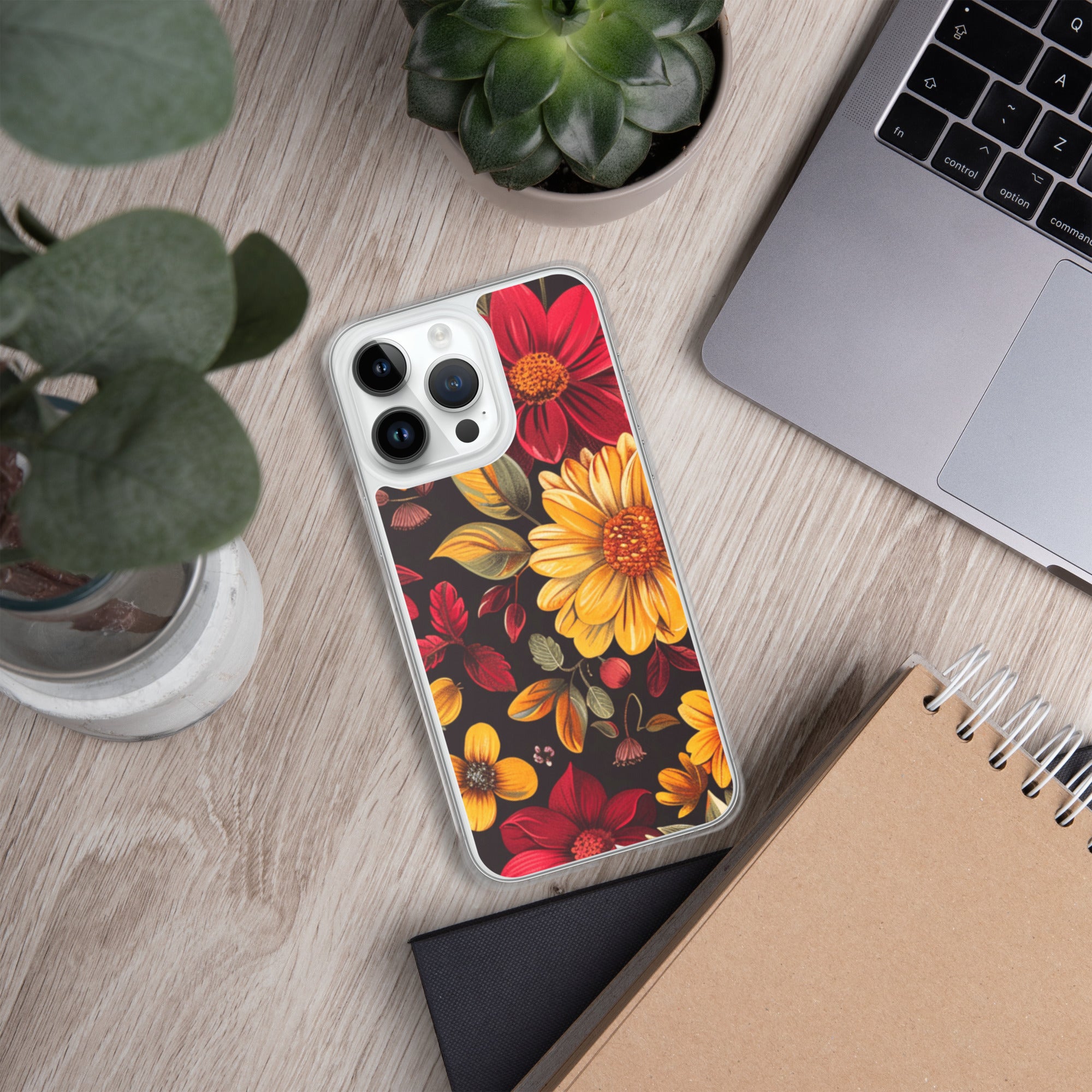 Twilight Flowerfield Clear Case for iPhone 14 Pro Max - Durable & Stylish Protective Phone Cover