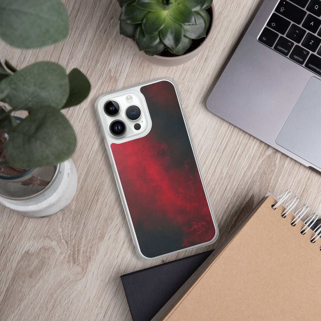 Crimson Nebula Clear Case for iPhone 14 Pro Max