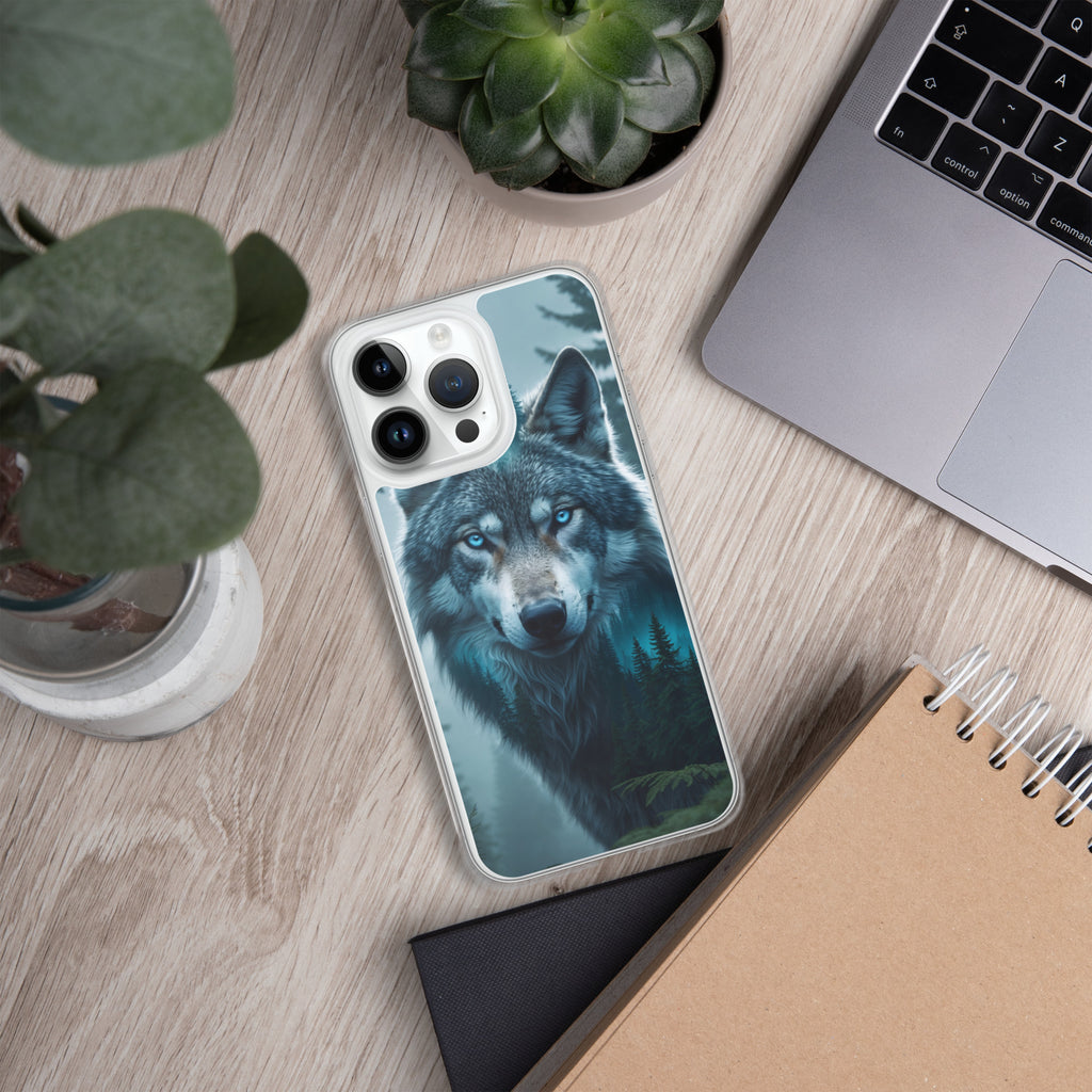 Arctic Forest Wolf Clear Case for iPhone 14 Pro Max