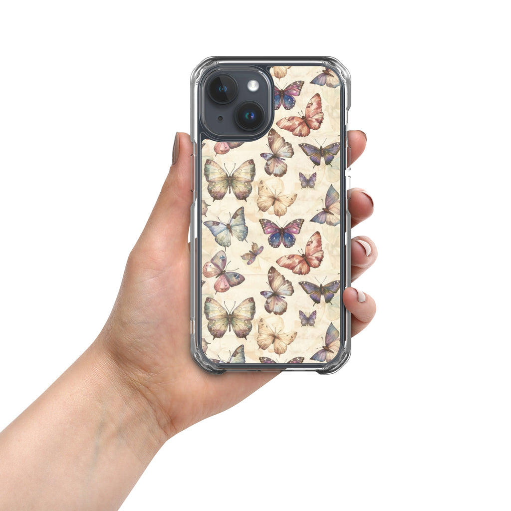 Butterfly Garden Clear Case for iPhone 15