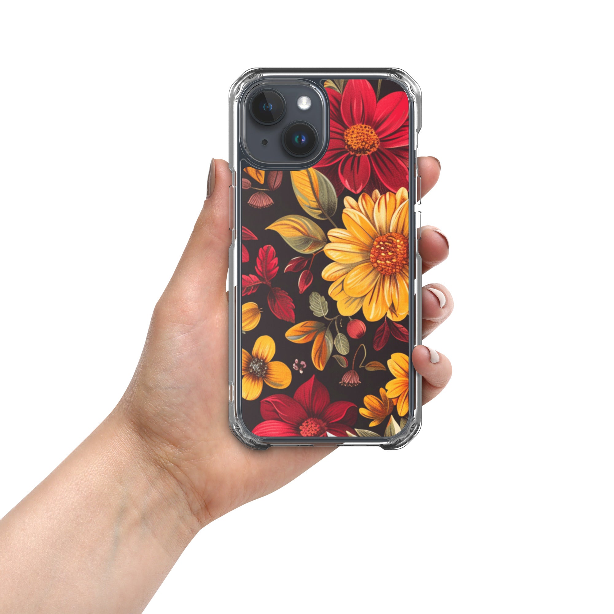 Twilight Flowerfield Clear Case for iPhone 15