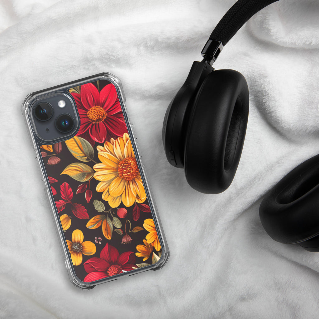 Twilight Flowerfield Clear Case for iPhone 15