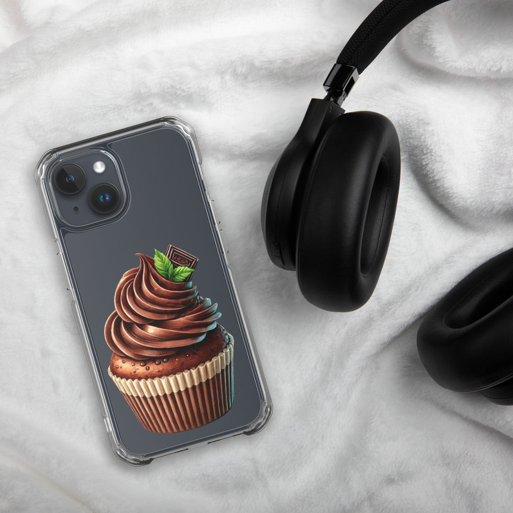 Chocolate Cupcake Clear Case for iPhone 15