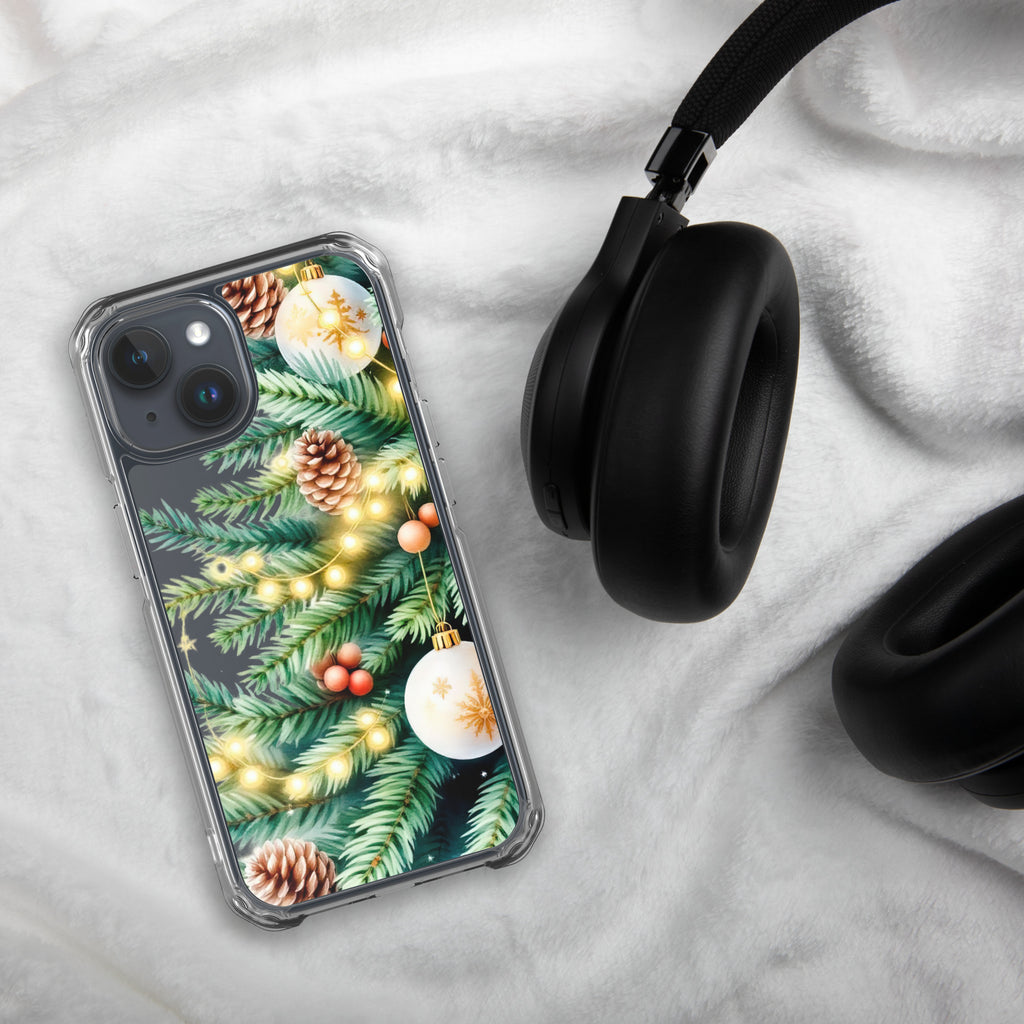 Holiday Pine Glow Clear Case for iPhone 15