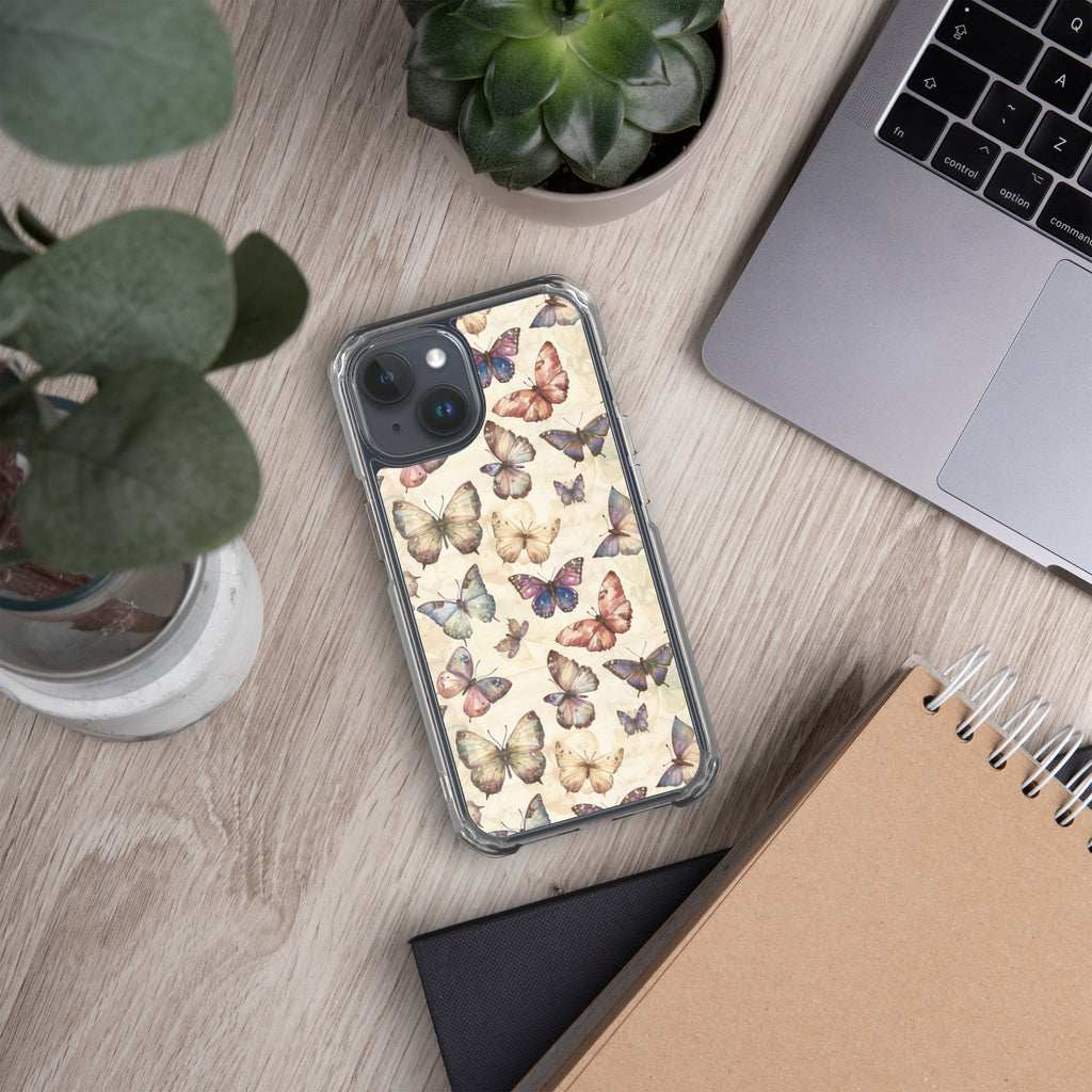 Butterfly Garden Clear Case for iPhone 15