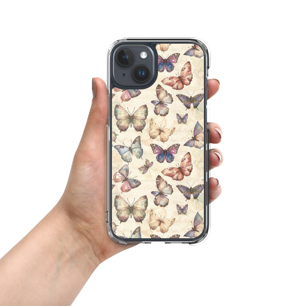 Butterfly Garden Clear Case for iPhone 15 Plus