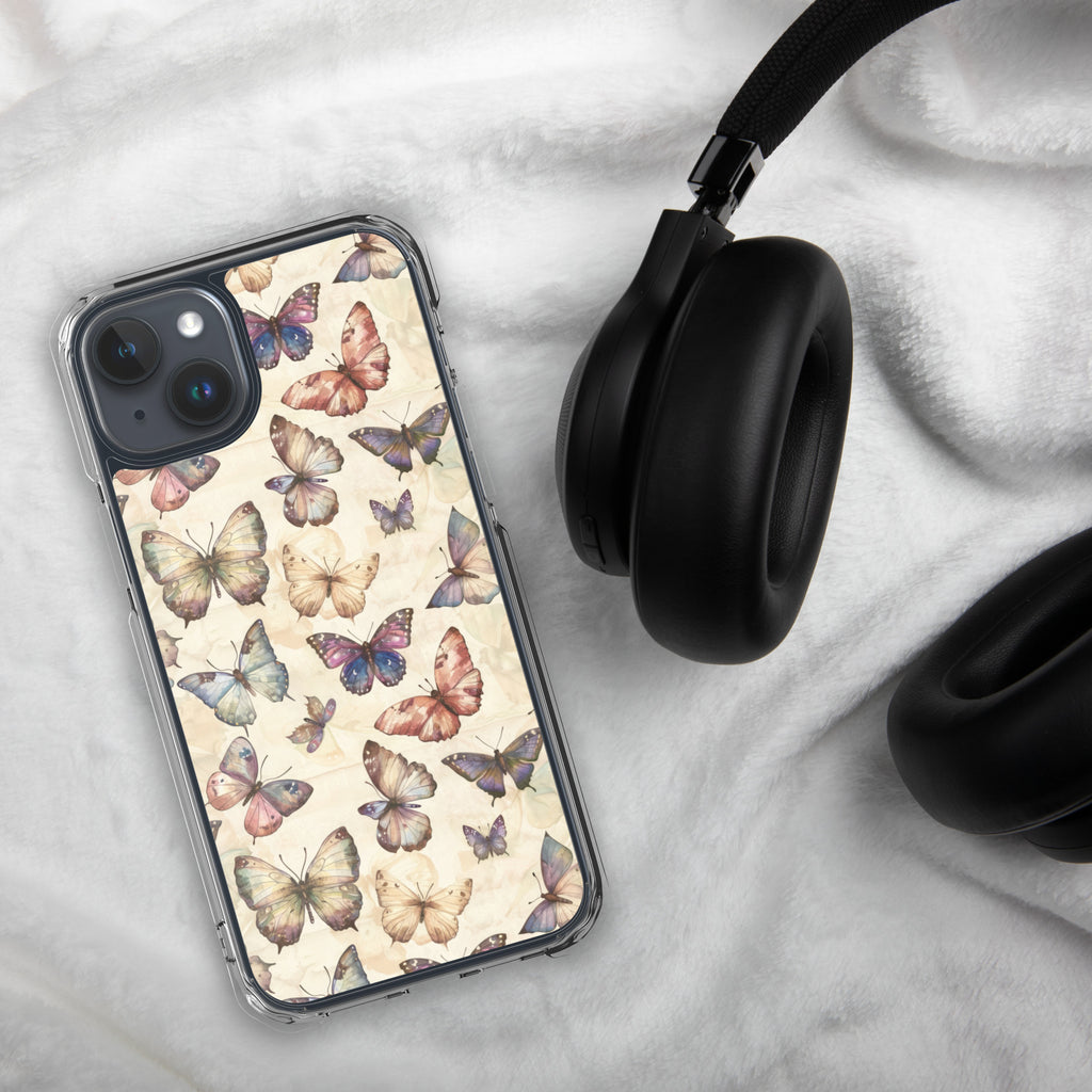 Butterfly Garden Clear Case for iPhone 15 Plus