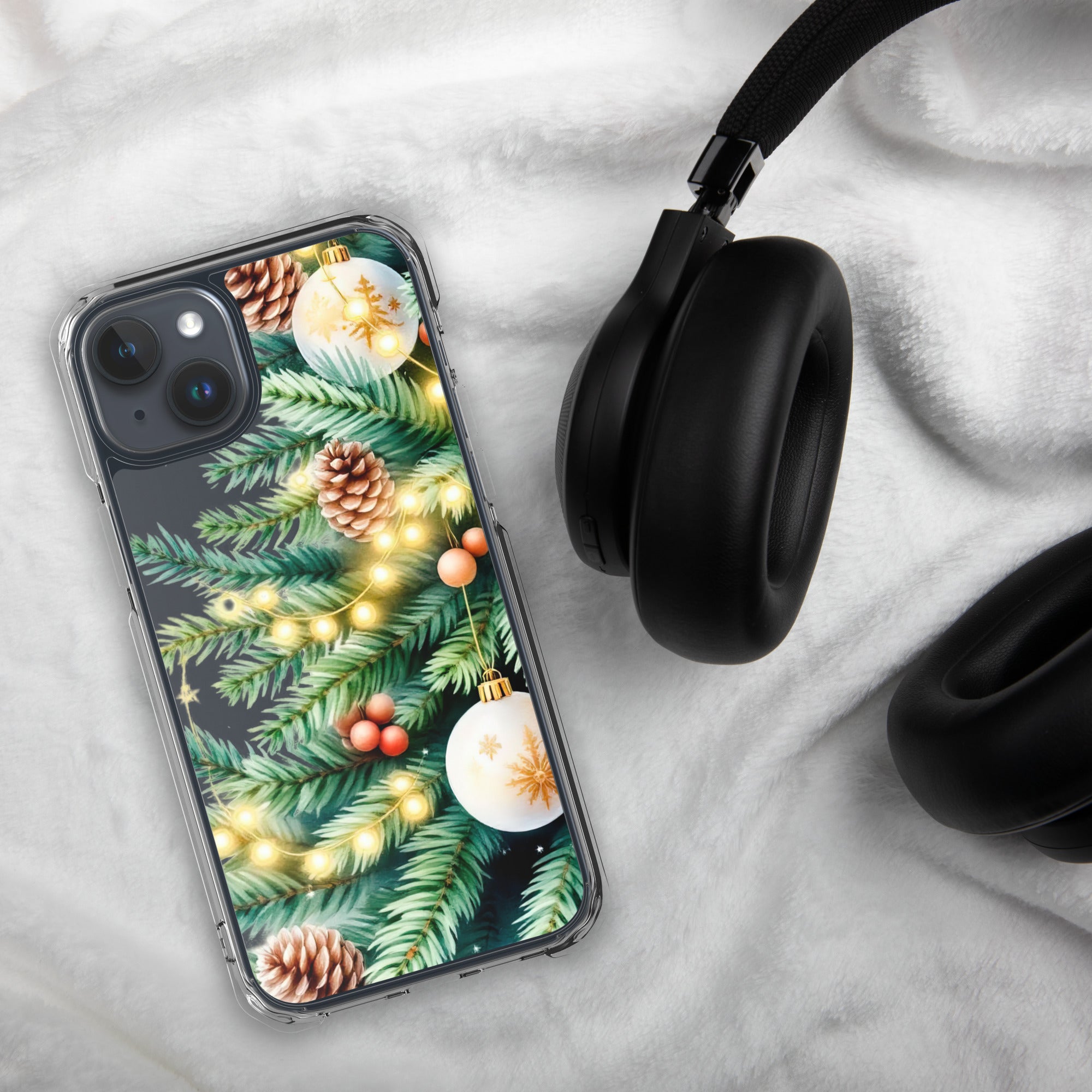 Holiday Pine Glow Clear Case for iPhone 15 Plus