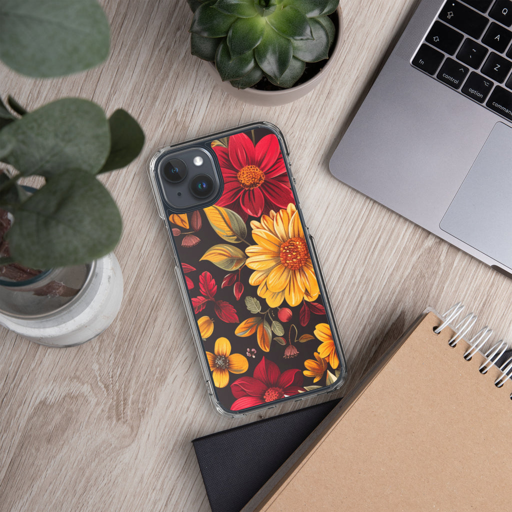 Twilight Flowerfield Clear Case for iPhone 15 Plus