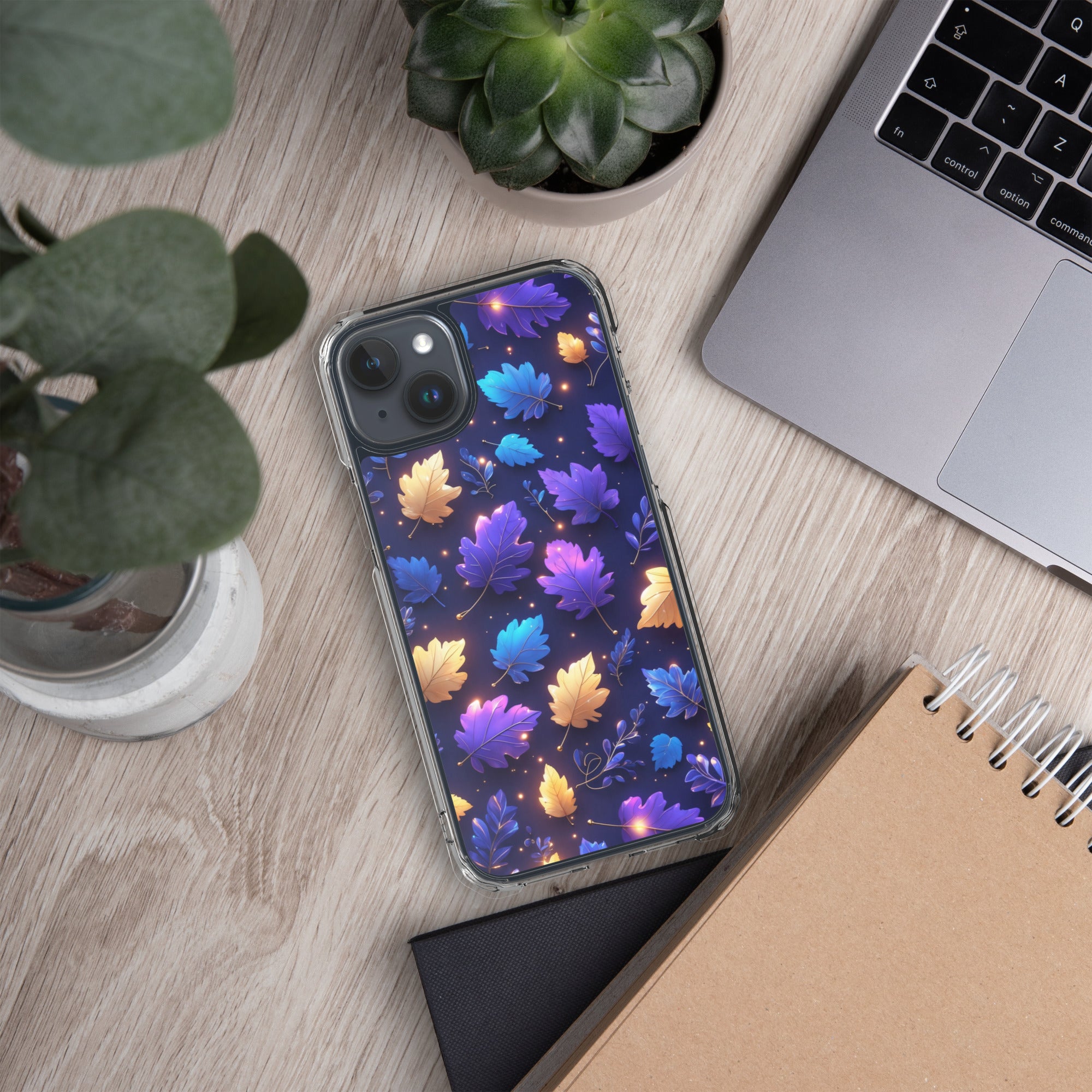 Neon Autumn Glow Clear Case for iPhone 15 Plus