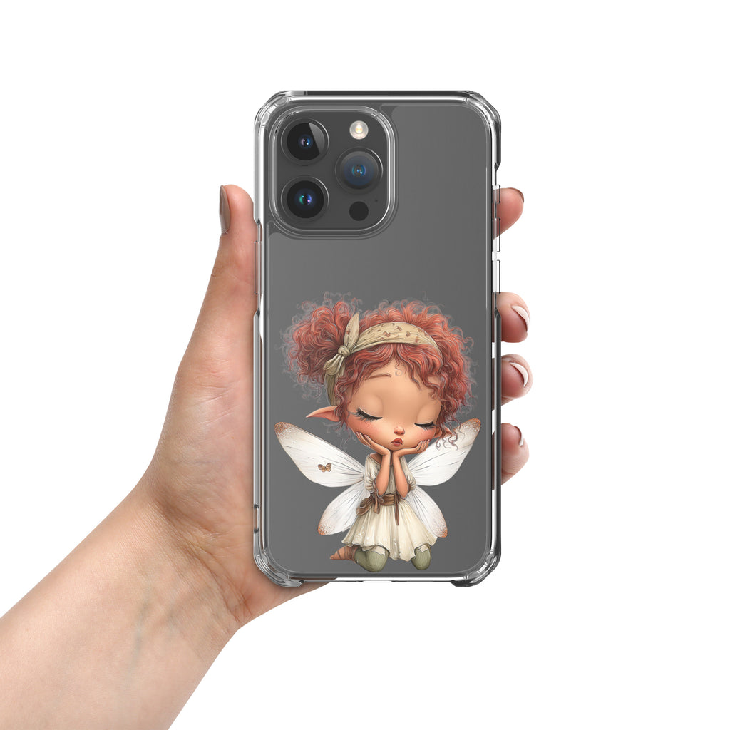 Rusty Fairy Clear Case for iPhone 15 Pro Max - Cute Fantasy Fairy Protective Phone Cover