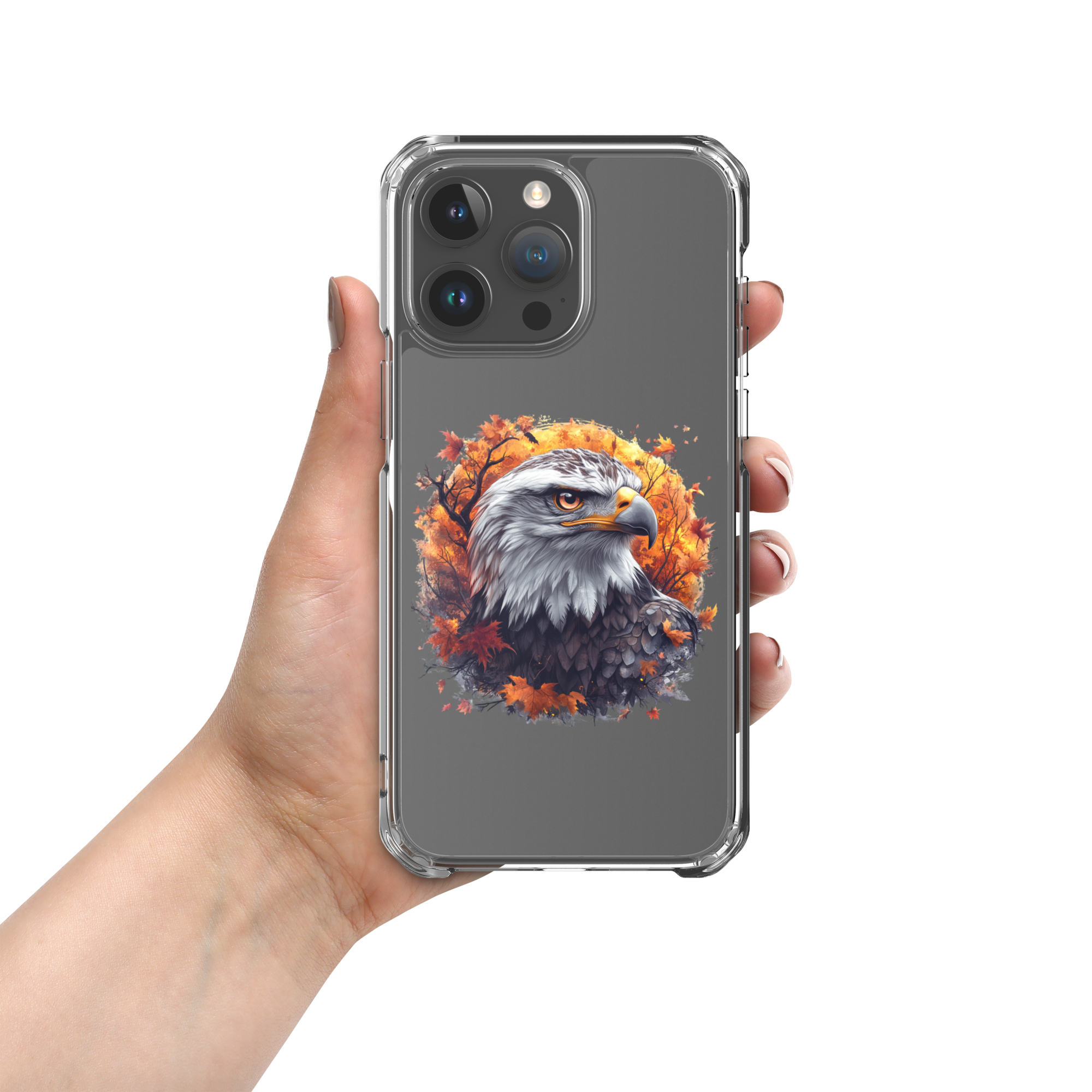 Autumn Eagle Spirit Clear Case for iPhone 15 Pro Max