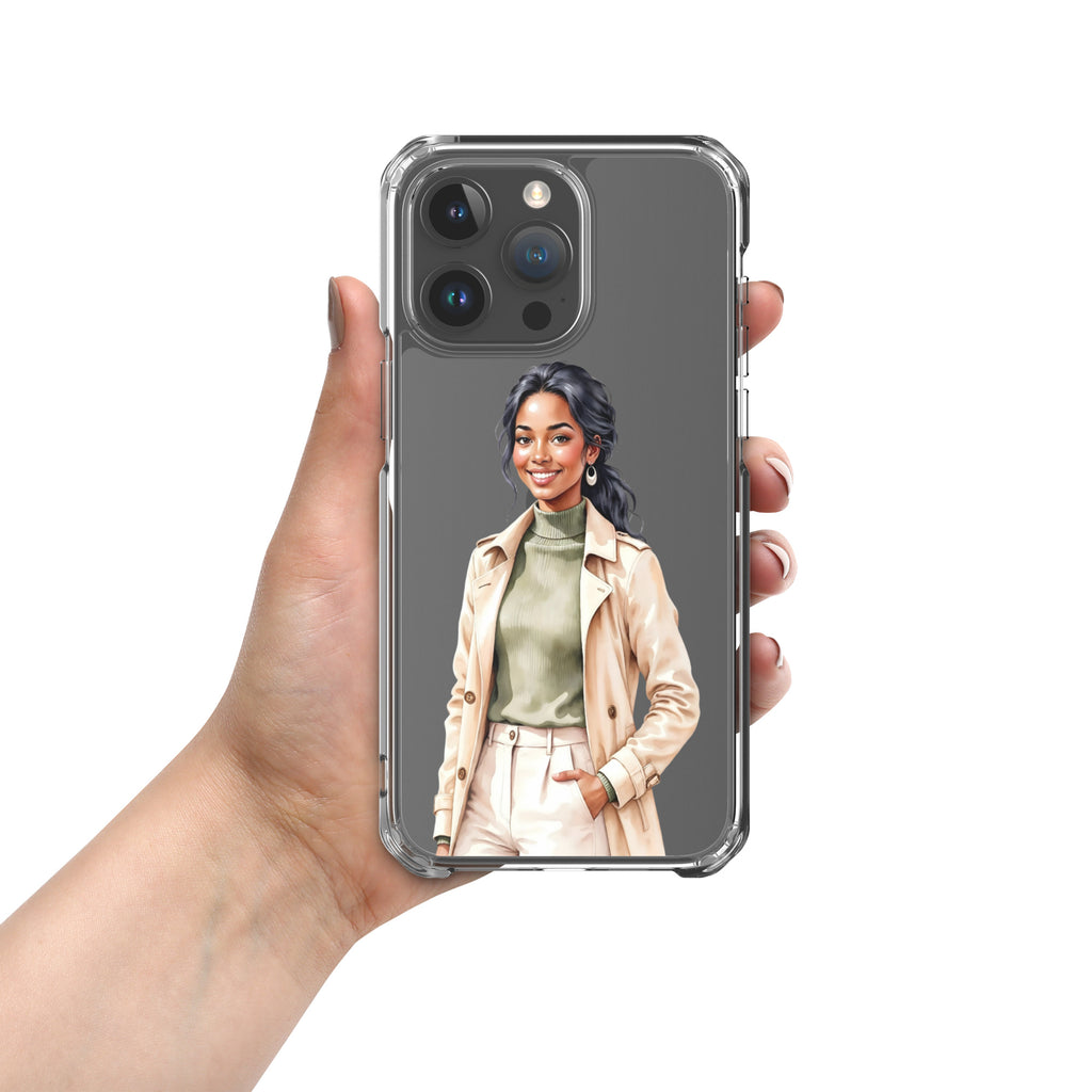 Chic Autumn Style Clear Case for iPhone 15 Pro Max