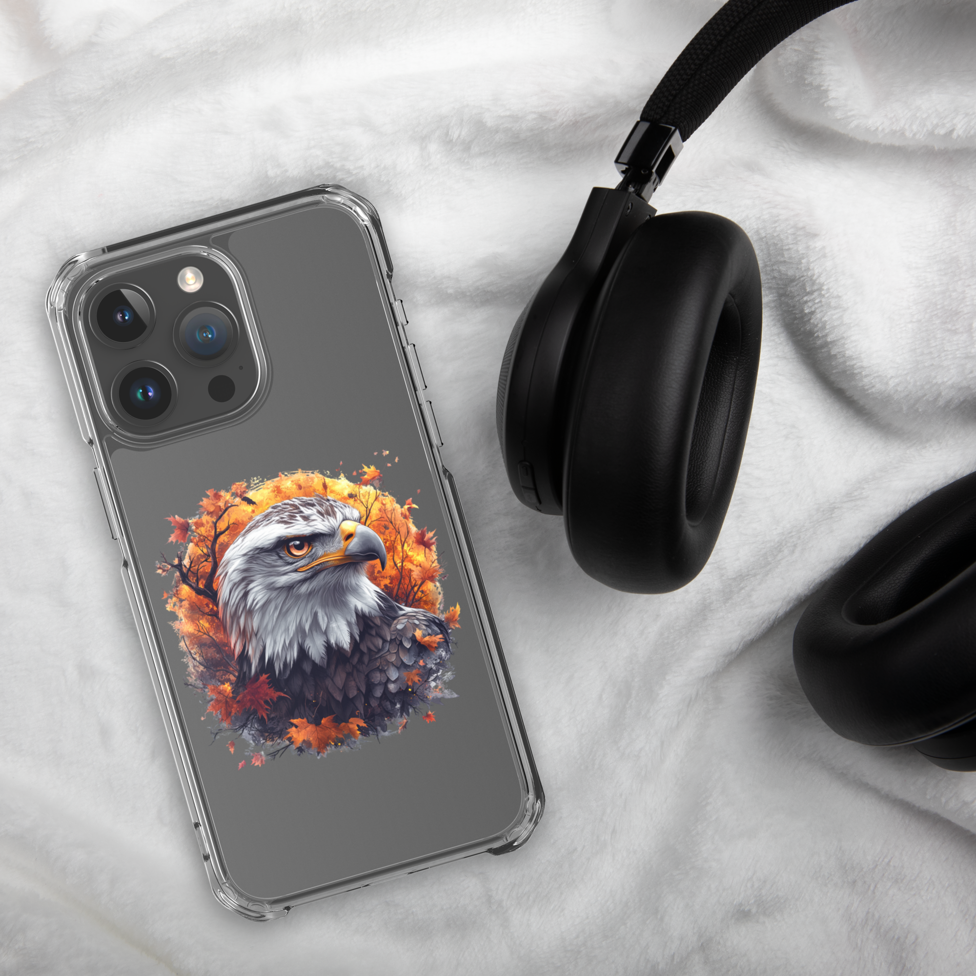 Autumn Eagle Spirit Clear Case for iPhone 15 Pro Max