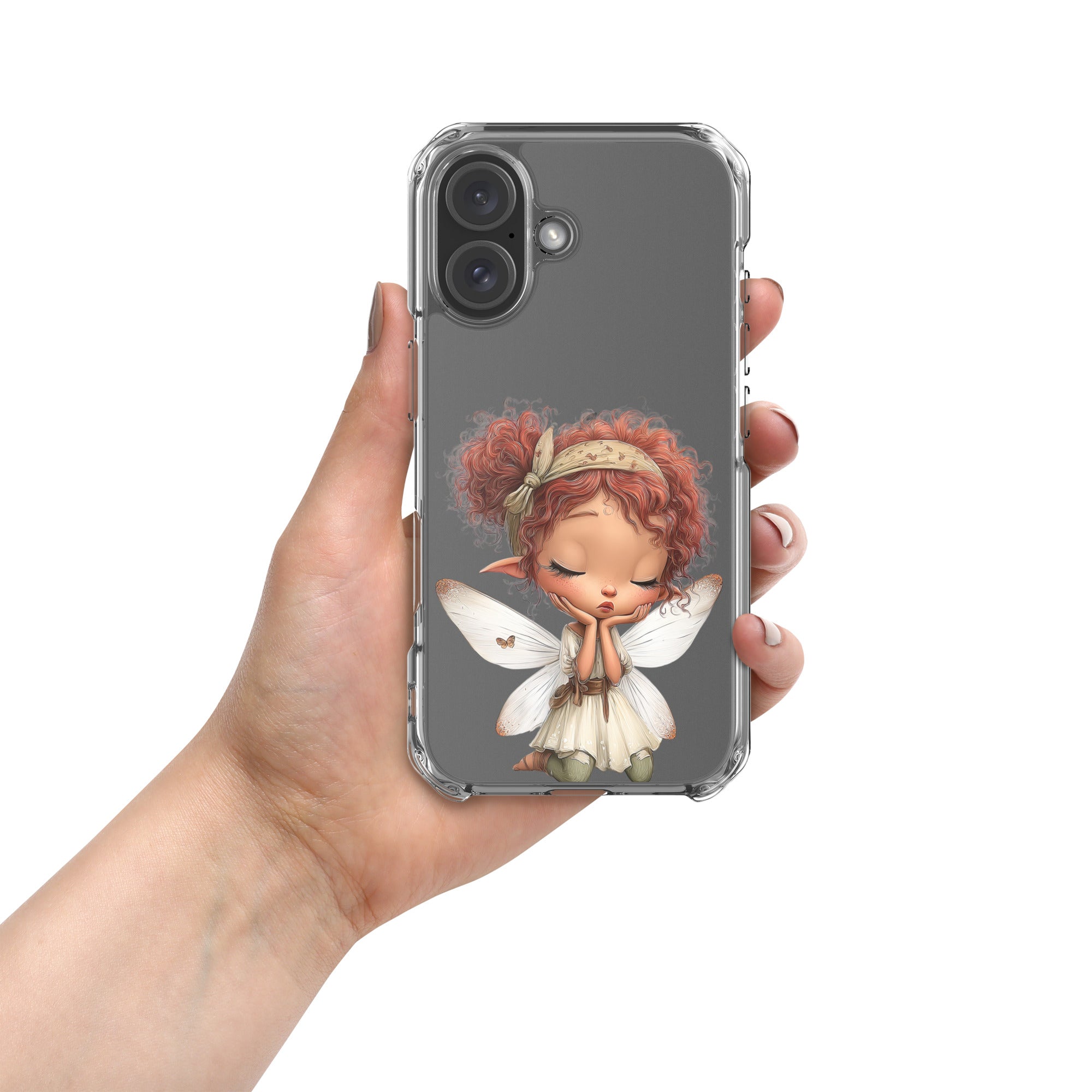 Rusty Fairy Clear Case for iPhone 16 - Cute Fantasy Fairy Protective Phone Cover