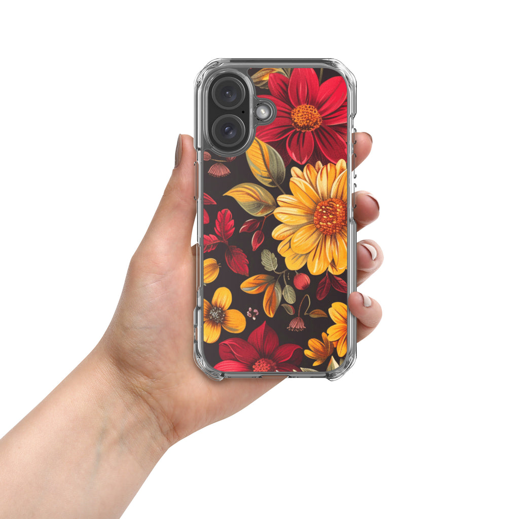 Twilight Flowerfield Clear Case for iPhone 16 - Durable & Stylish Protective Phone Cover