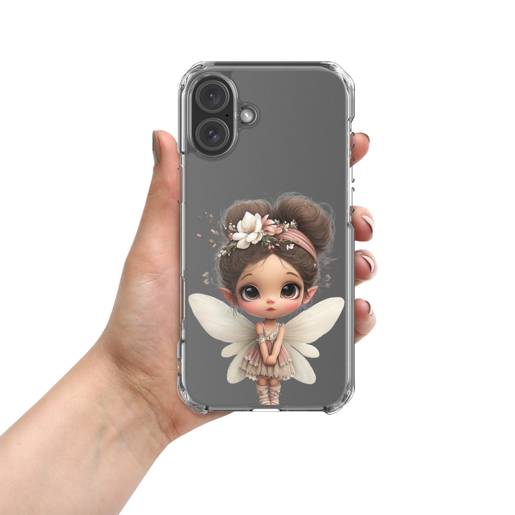 Fairy Blossom Clear Case for iPhone 16 Plus - Cute Fantasy Fairy Protective Phone Cover