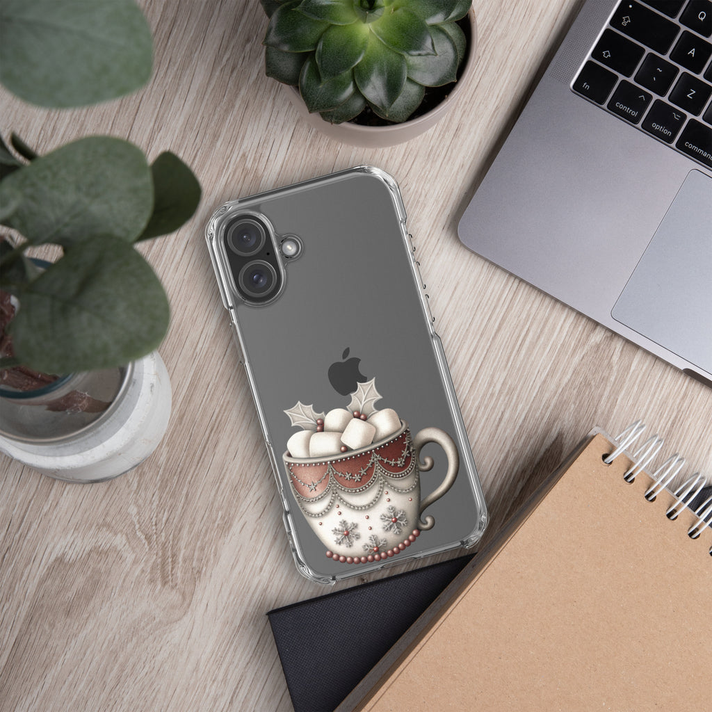 Holiday Cocoa Mug Clear Case for iPhone 16 Plus