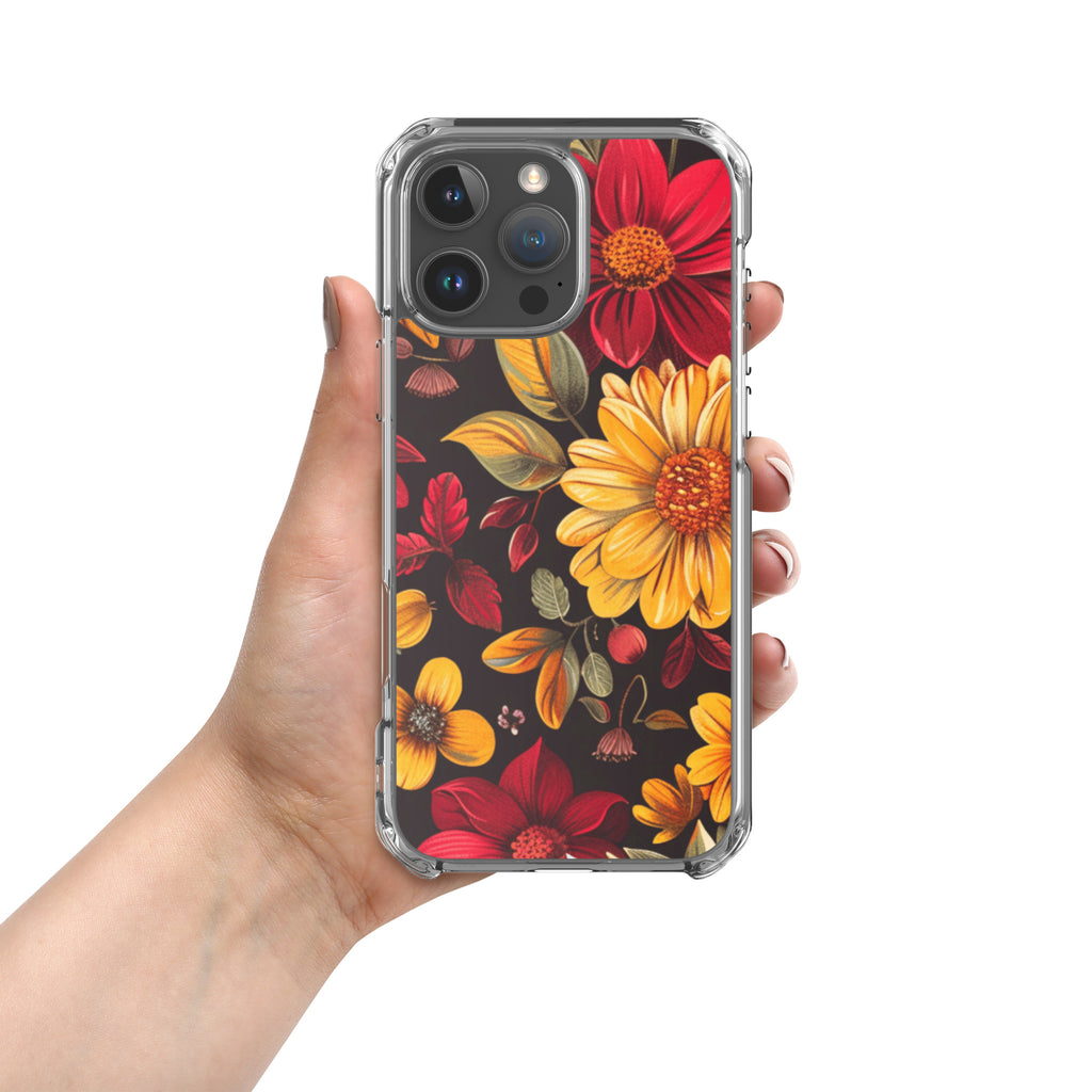 Twilight Flowerfield Clear Case for iPhone 16 Pro Max - Durable & Stylish Protective Phone Cover