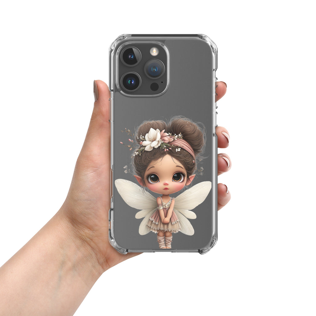 Fairy Blossom Clear Case for iPhone 16 Pro Max - Cute Fantasy Fairy Protective Phone Cover