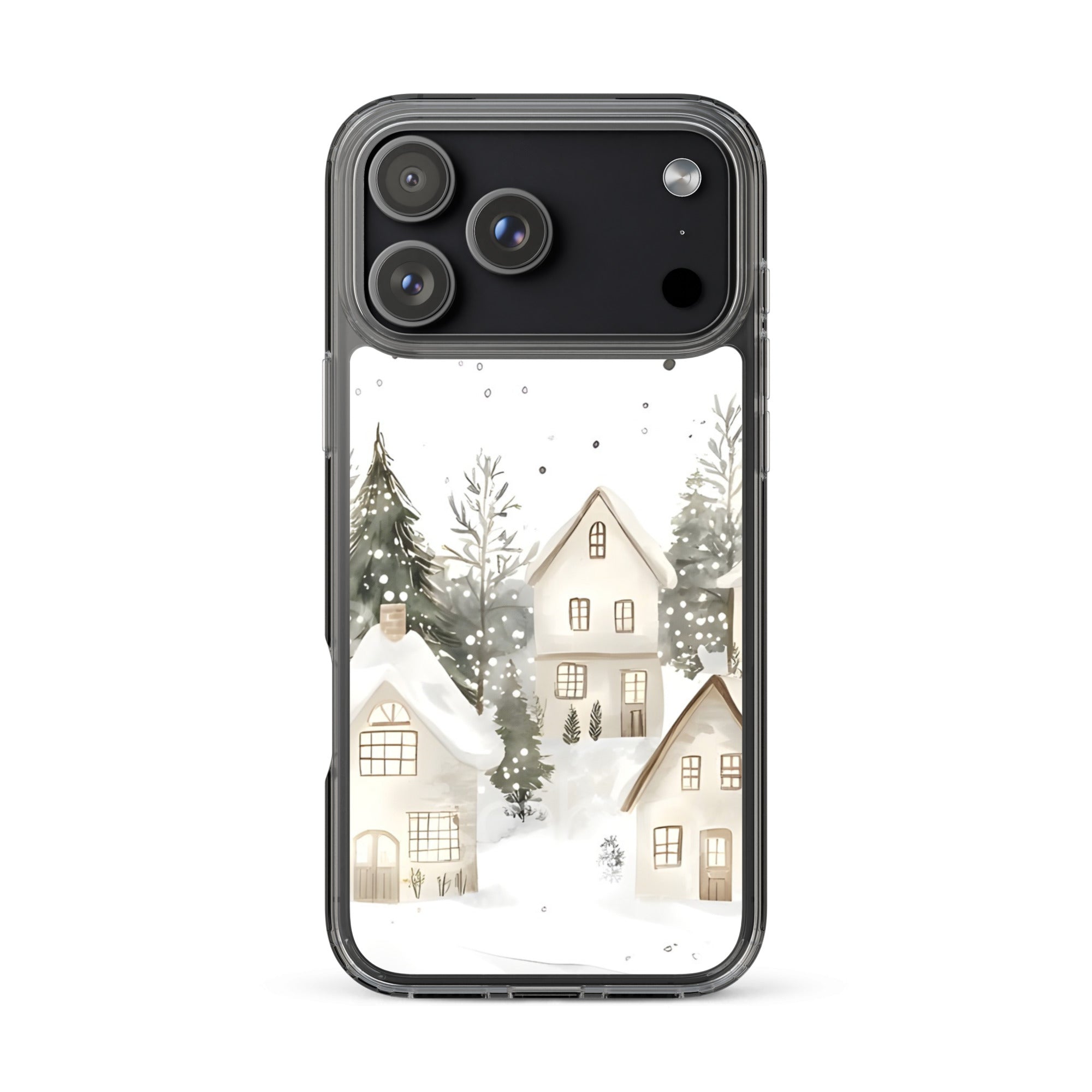 Winter Snow Village Clear Case for iPhone 17 Pro Max - Durable & Stylish Protective Phone Cover