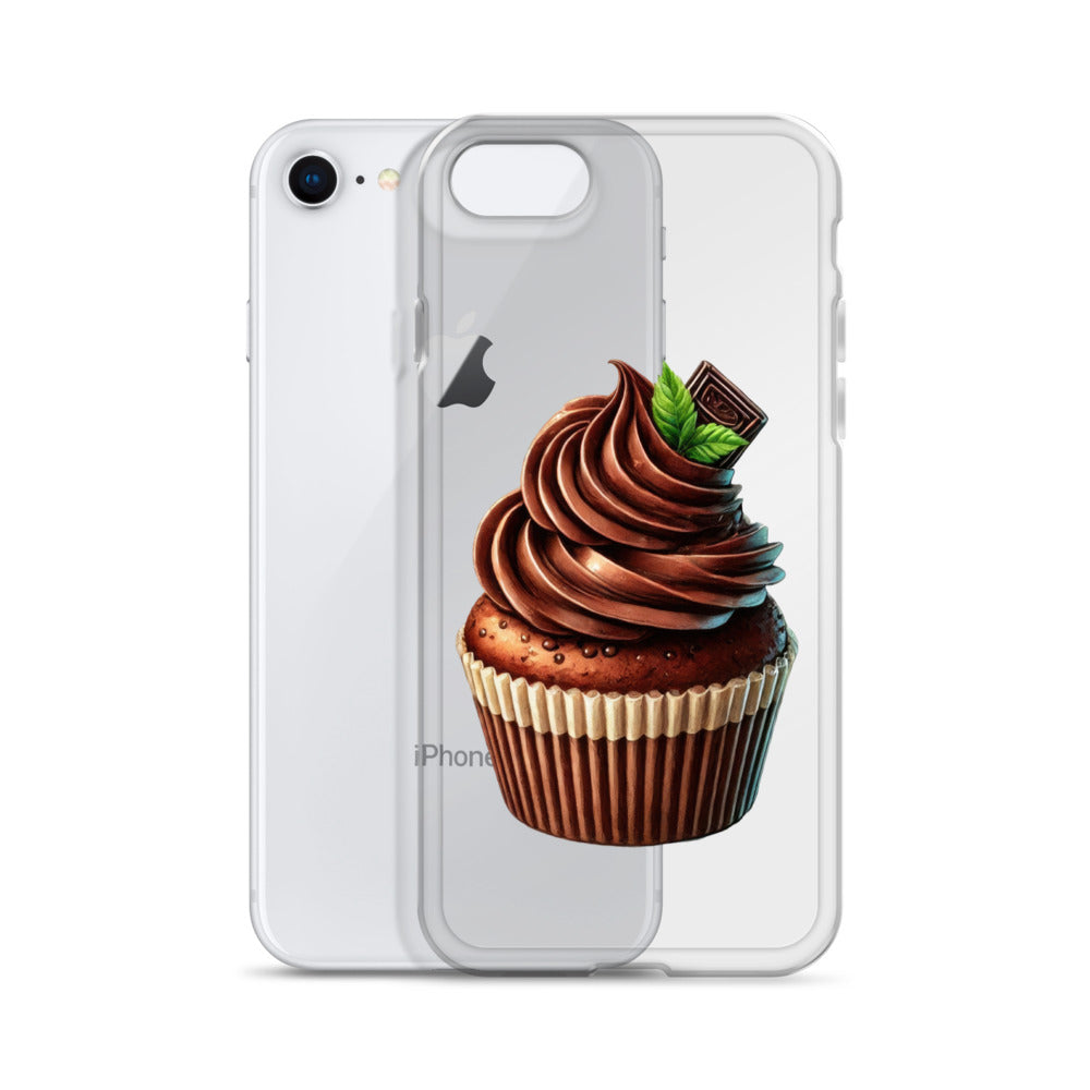 Chocolate Cupcake Clear Case for iPhone 7/8 – Sweet Dessert Protective Phone Cover
