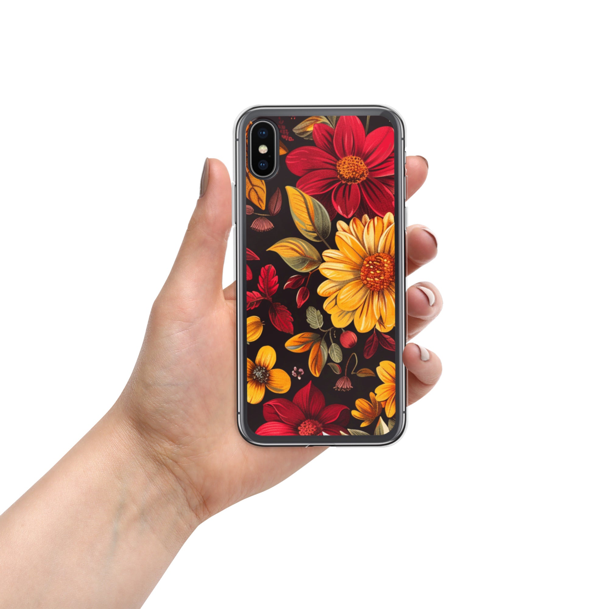 Twilight Flowerfield Clear Case for iPhone X/XS - Durable & Stylish Protective Phone Cover