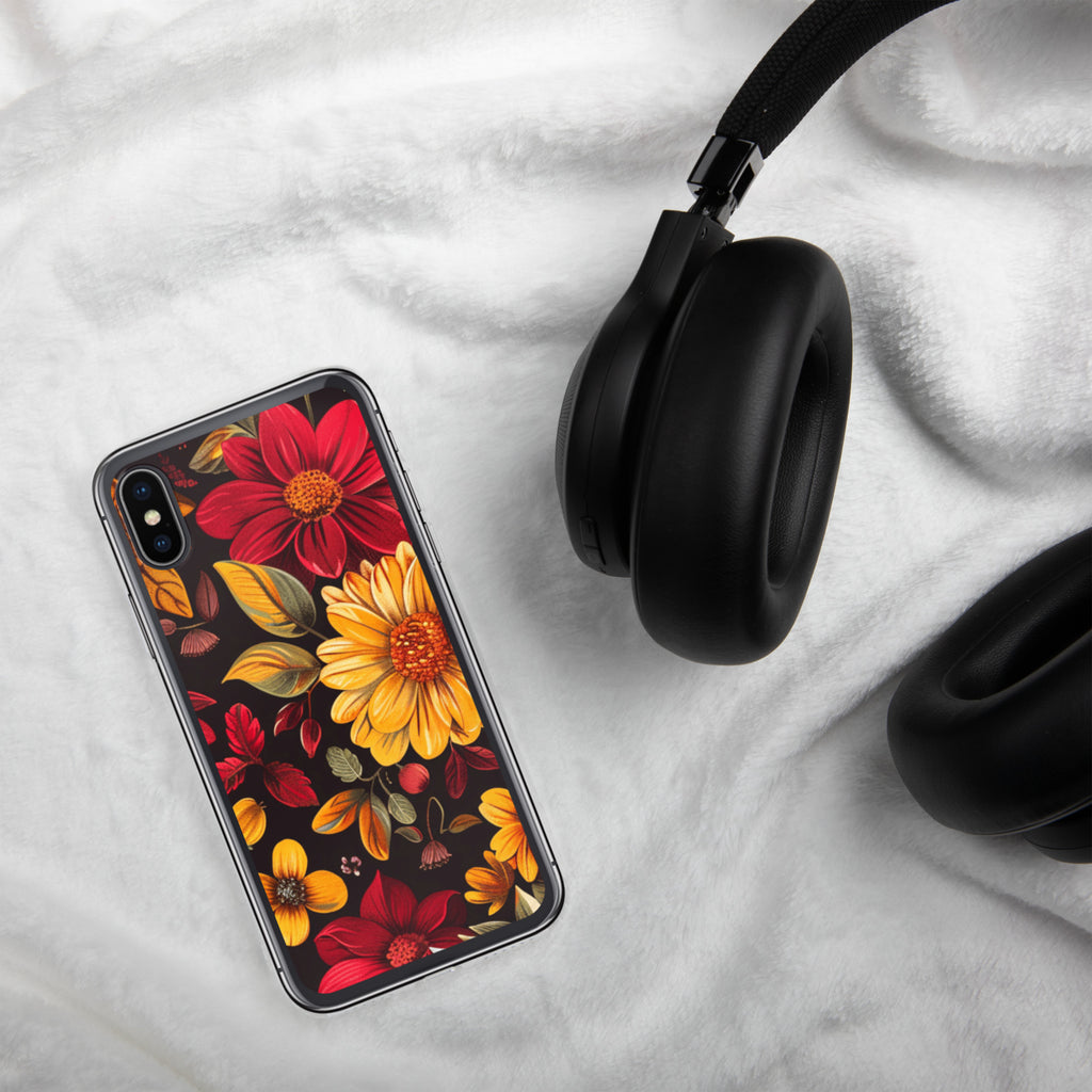 Twilight Flowerfield Clear Case for iPhone X/XS - Durable & Stylish Protective Phone Cover