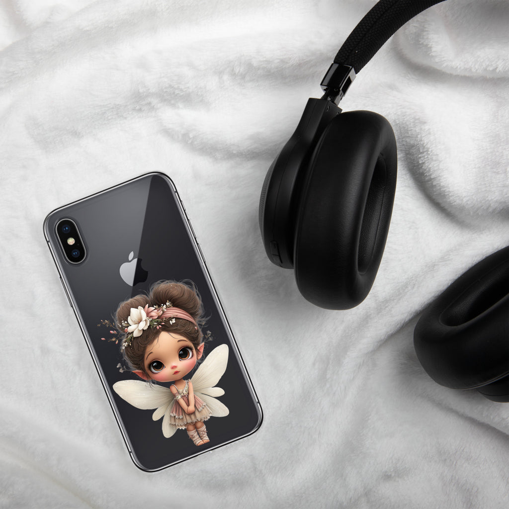 Fairy Blossom Clear Case for iPhone X/XS - Cute Fantasy Fairy Protective Phone Cover