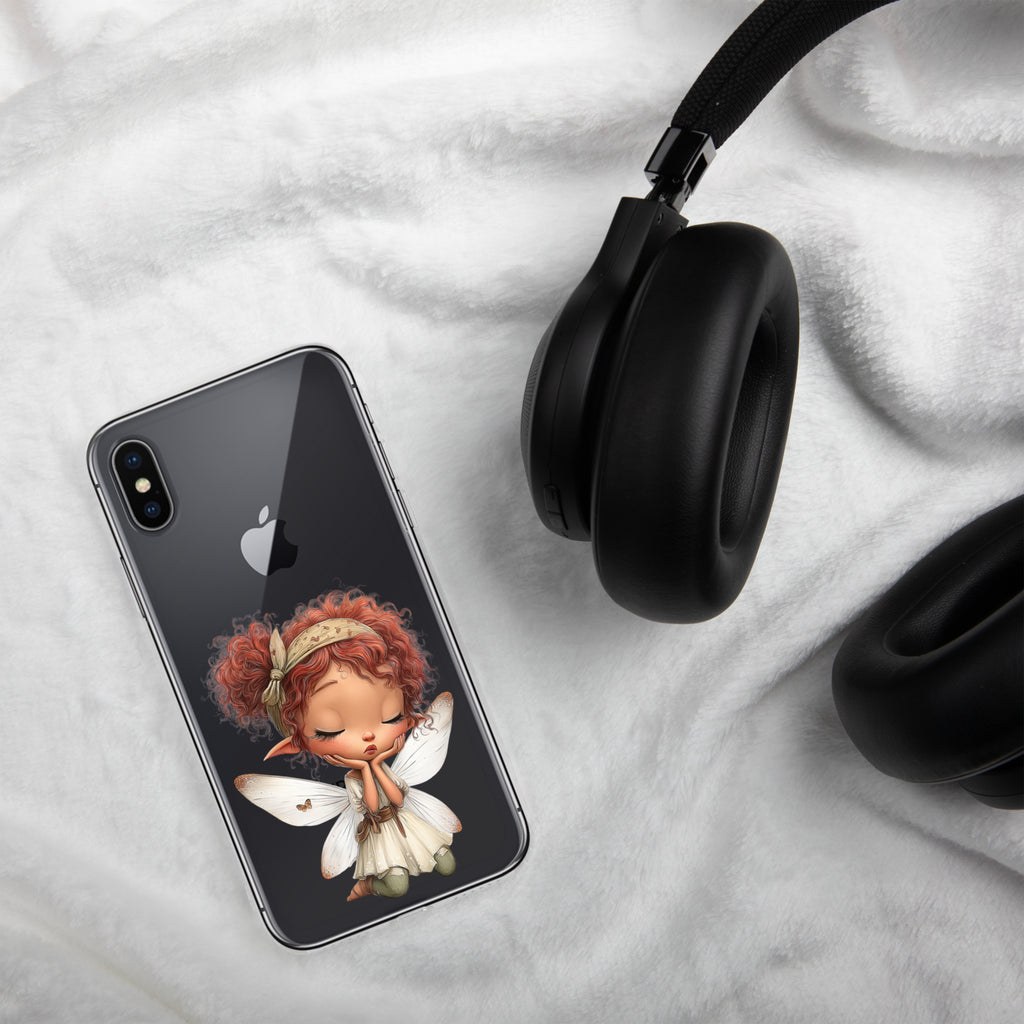 Rusty Fairy Clear Case for iPhone X/XS - Cute Fantasy Fairy Protective Phone Cover