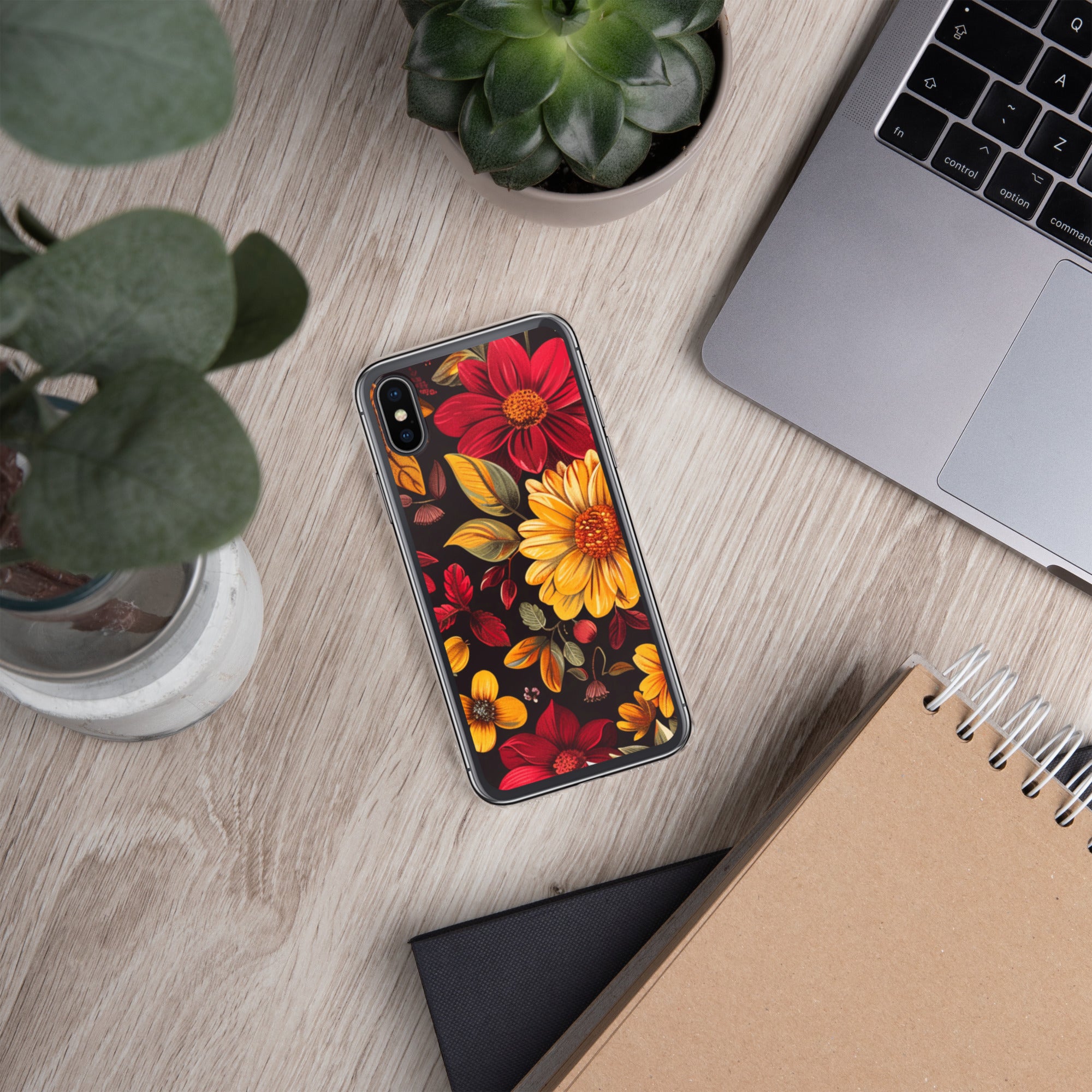 Twilight Flowerfield Clear Case for iPhone X/XS - Durable & Stylish Protective Phone Cover