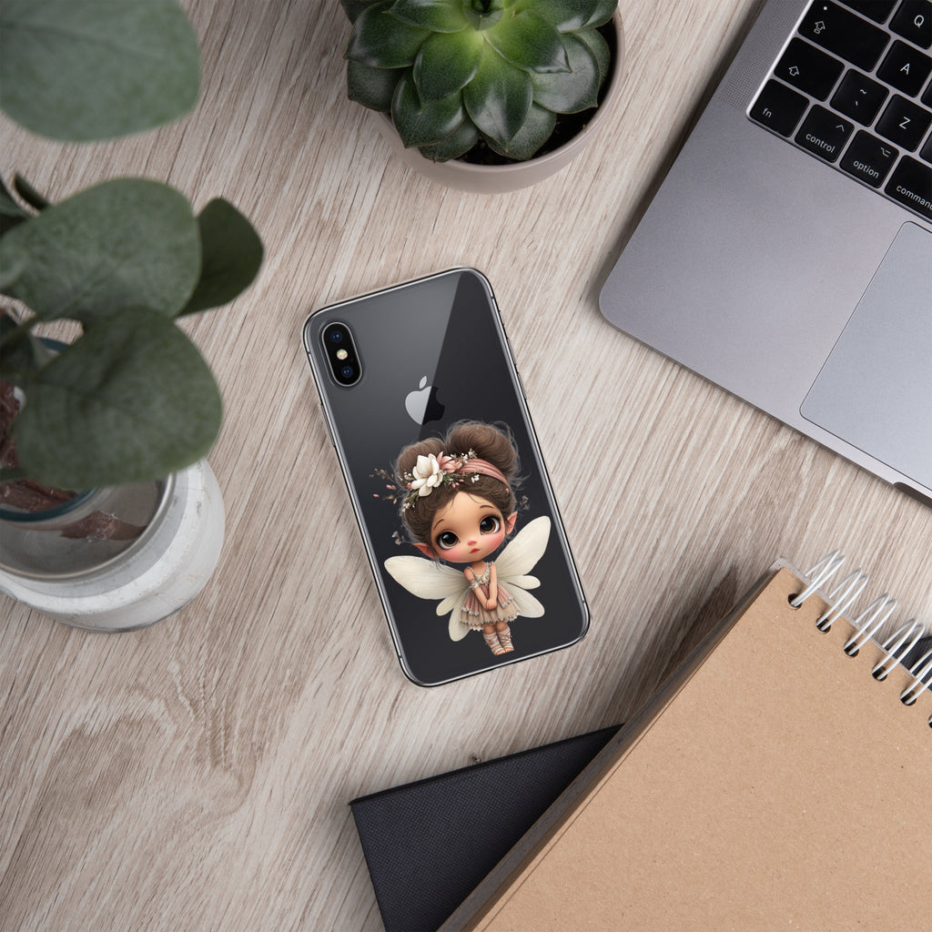 Fairy Blossom Clear Case for iPhone X/XS - Cute Fantasy Fairy Protective Phone Cover