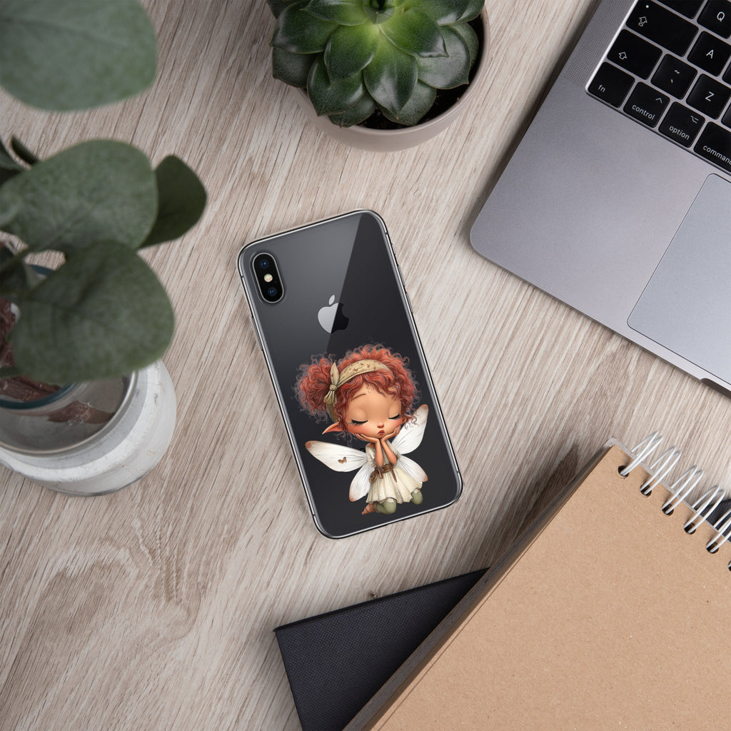 Rusty Fairy Clear Case for iPhone X/XS - Cute Fantasy Fairy Protective Phone Cover