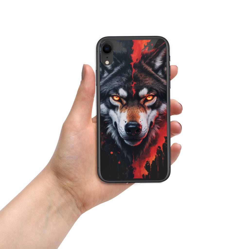 Dual Flame Wolf Clear Case for iPhone XR