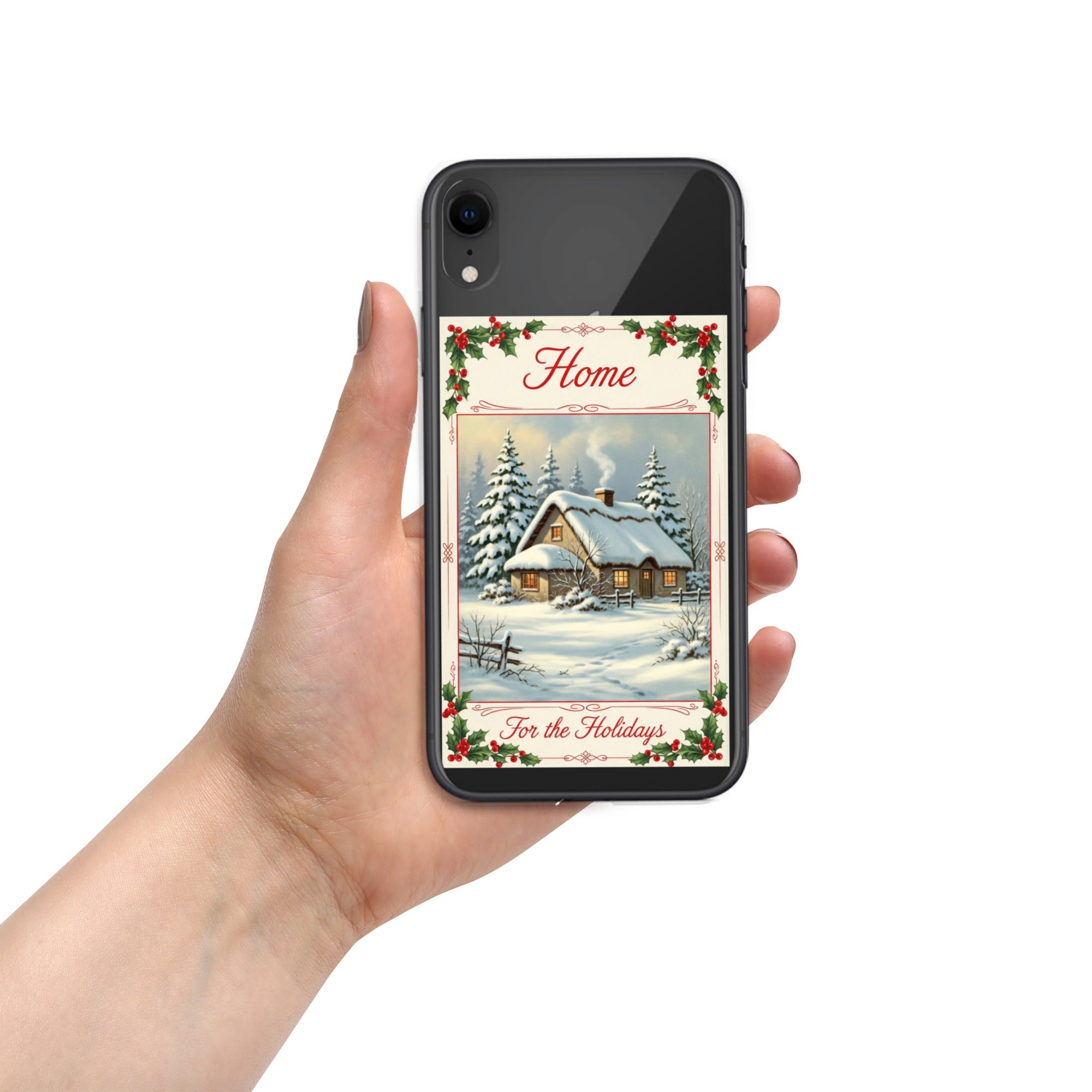 Home for the Holidays Clear Case for iPhone XR