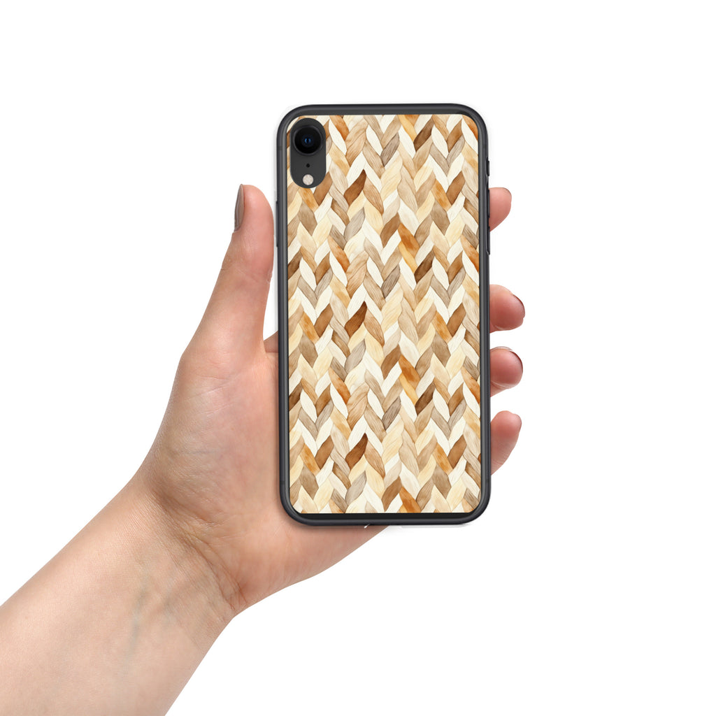 Cozy Knit Pattern Clear Case for iPhone XR