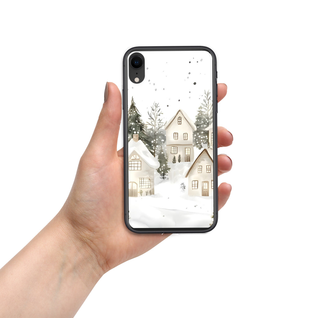 Winter Snow Village Clear Case for iPhone XR - Durable & Stylish Protective Phone Cover