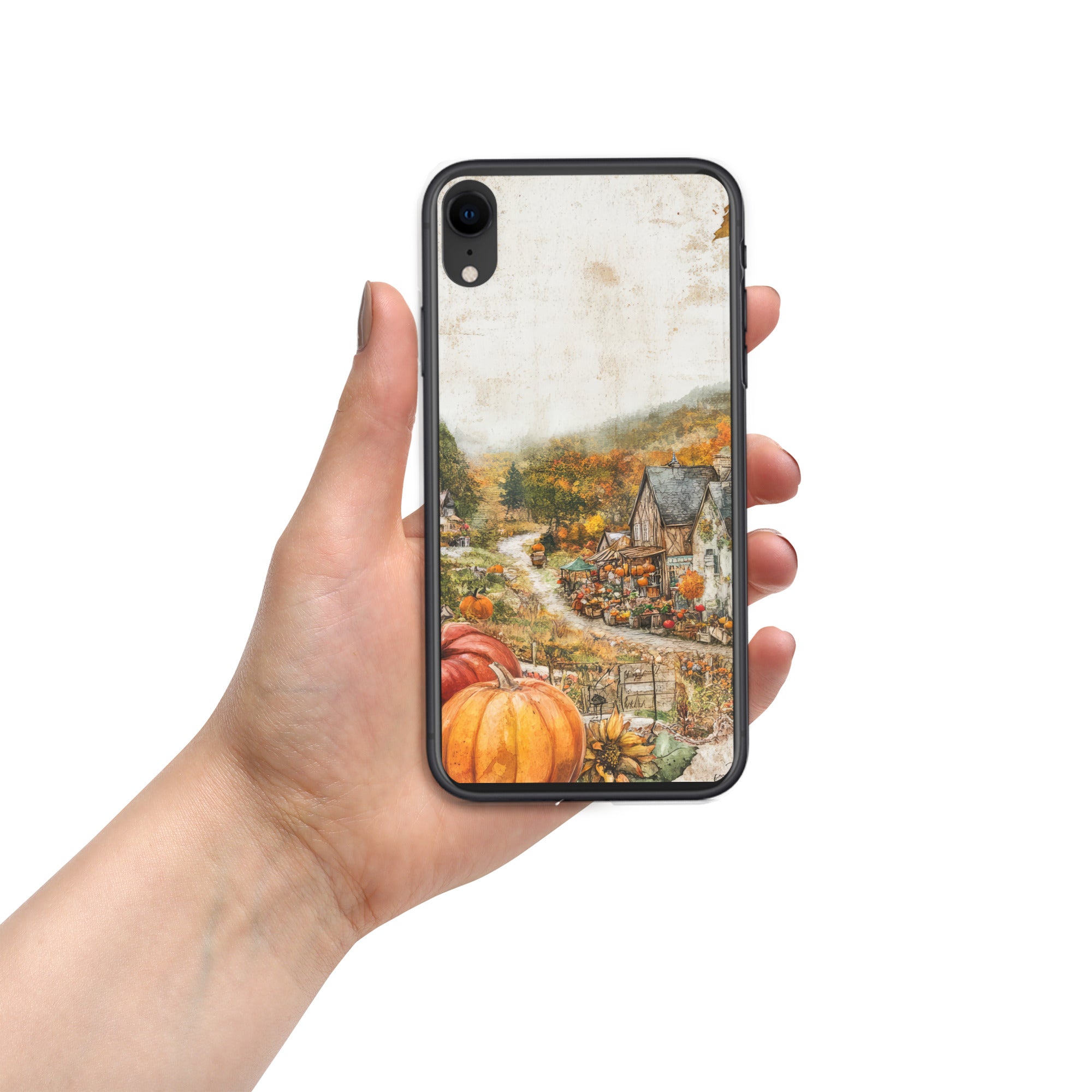 Autumn Village Clear Case for iPhone XR