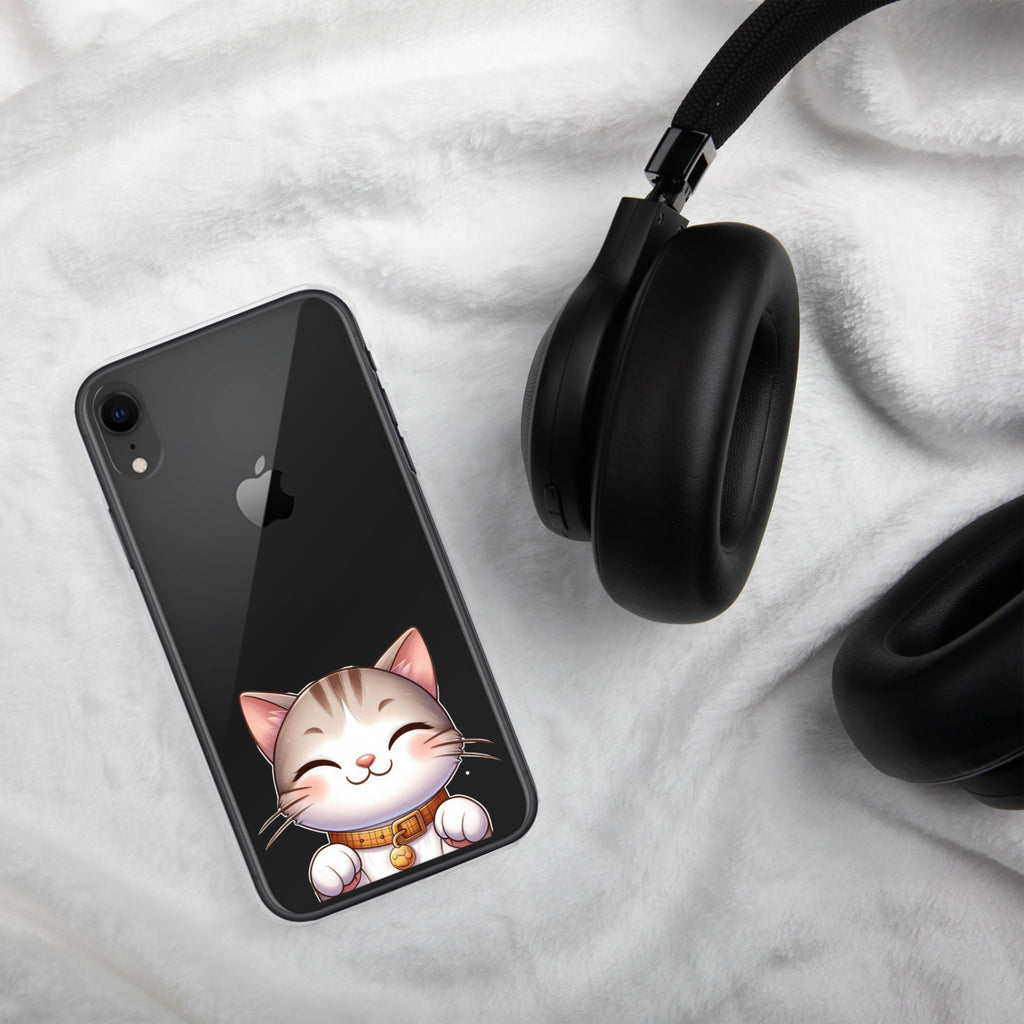 Happy Kitty Clear Case for iPhone XR