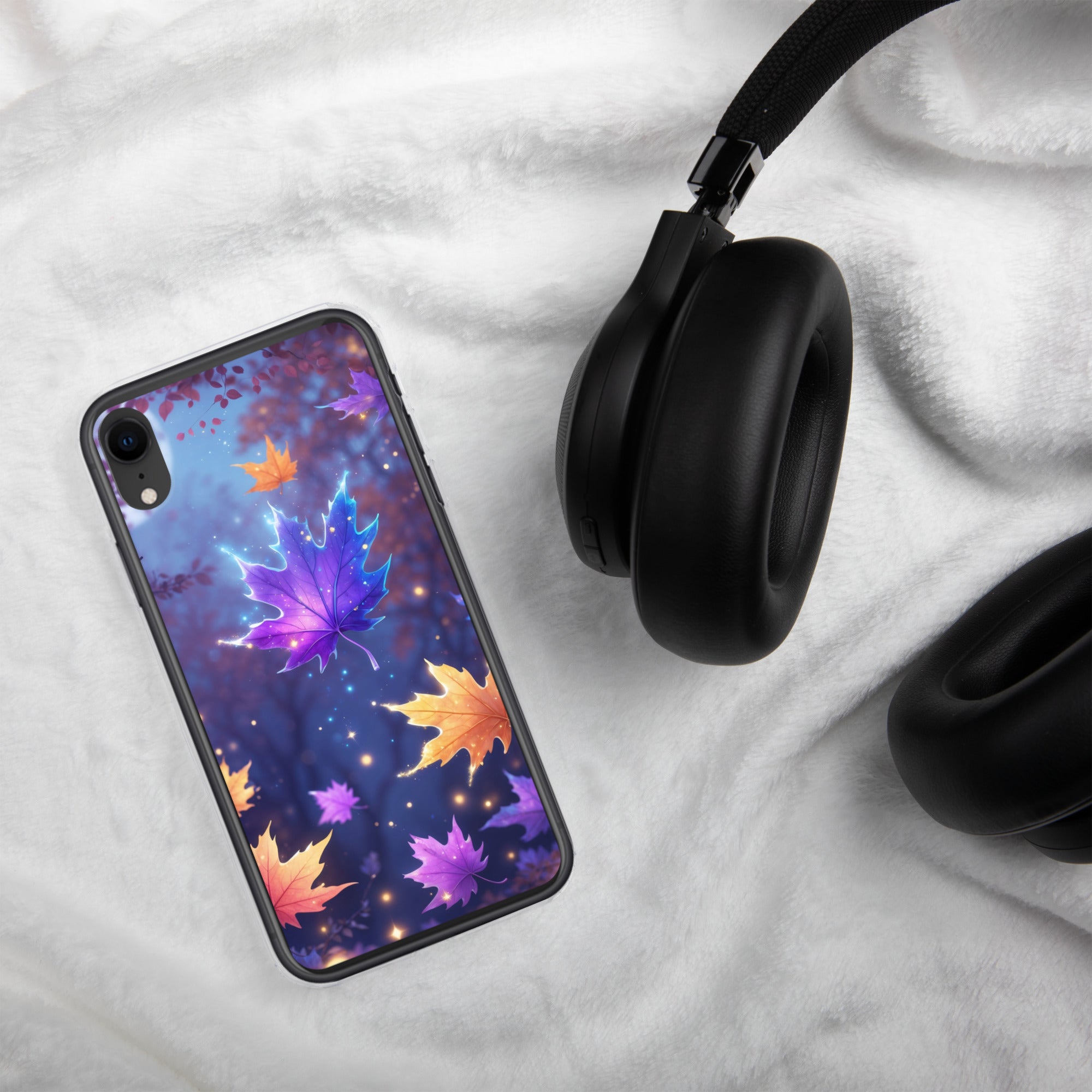Enchanted Autumn Leaves Clear Case for iPhone XR