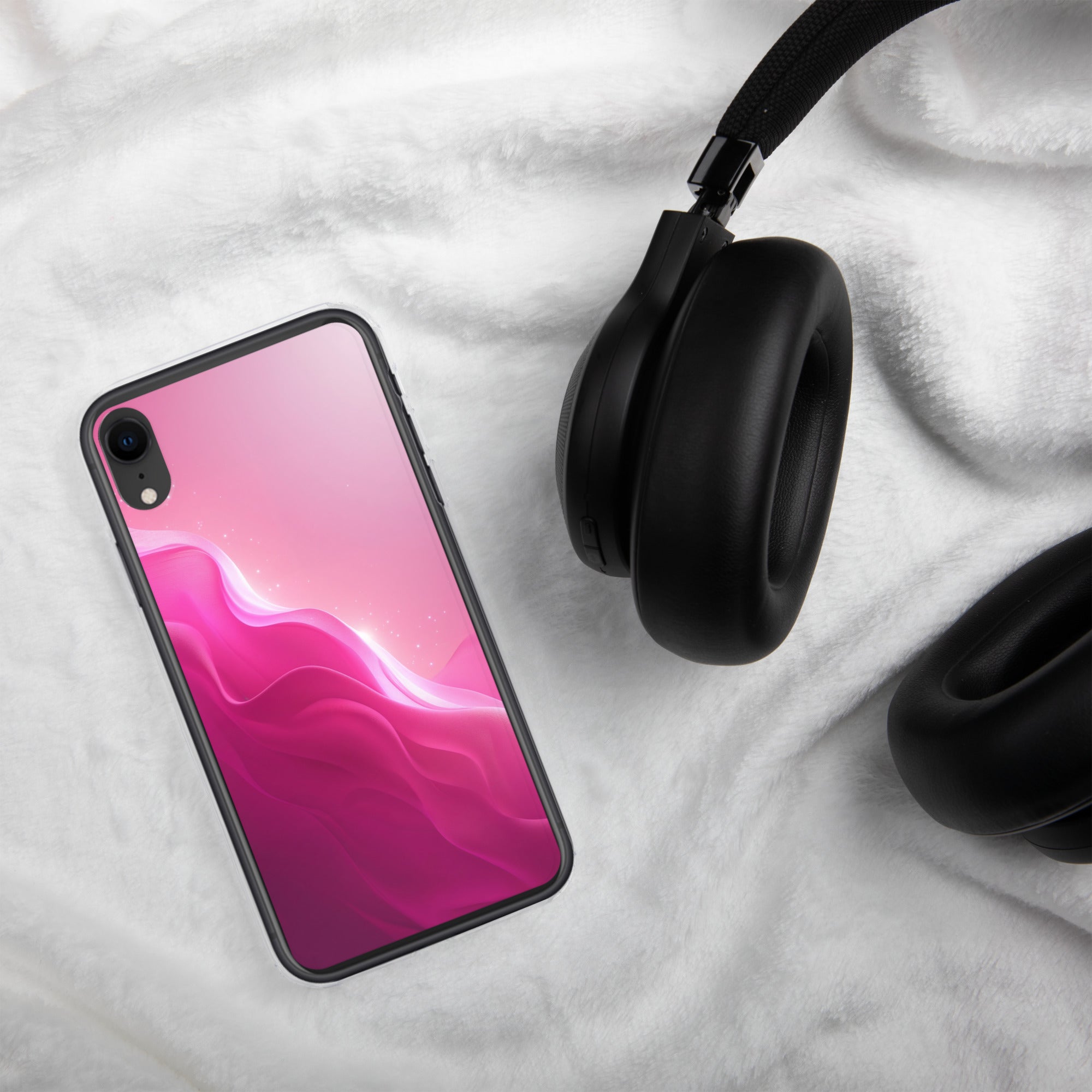 Pink Velvet Waves Dream Clear Case for iPhone XR