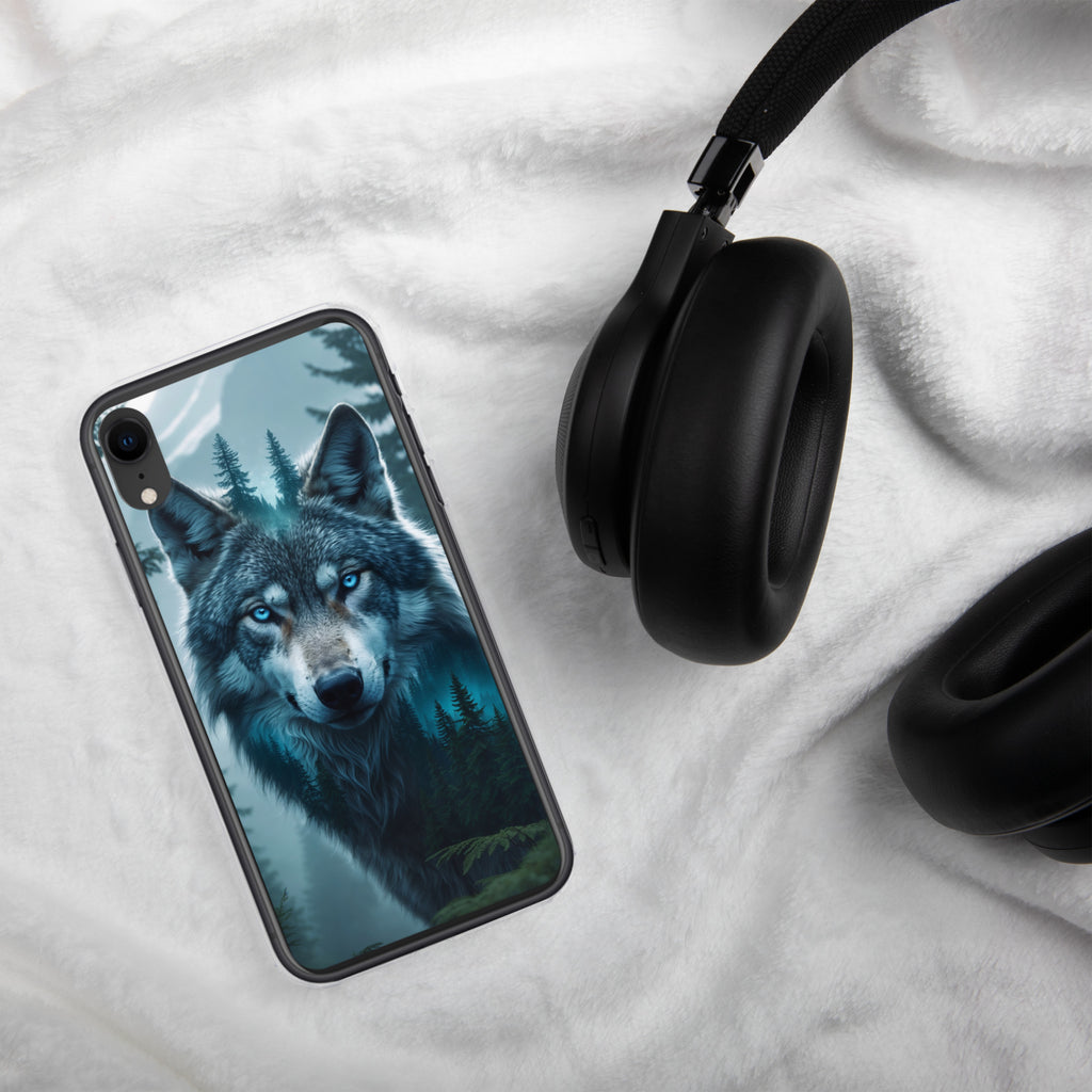 Arctic Forest Wolf Clear Case for iPhone XR