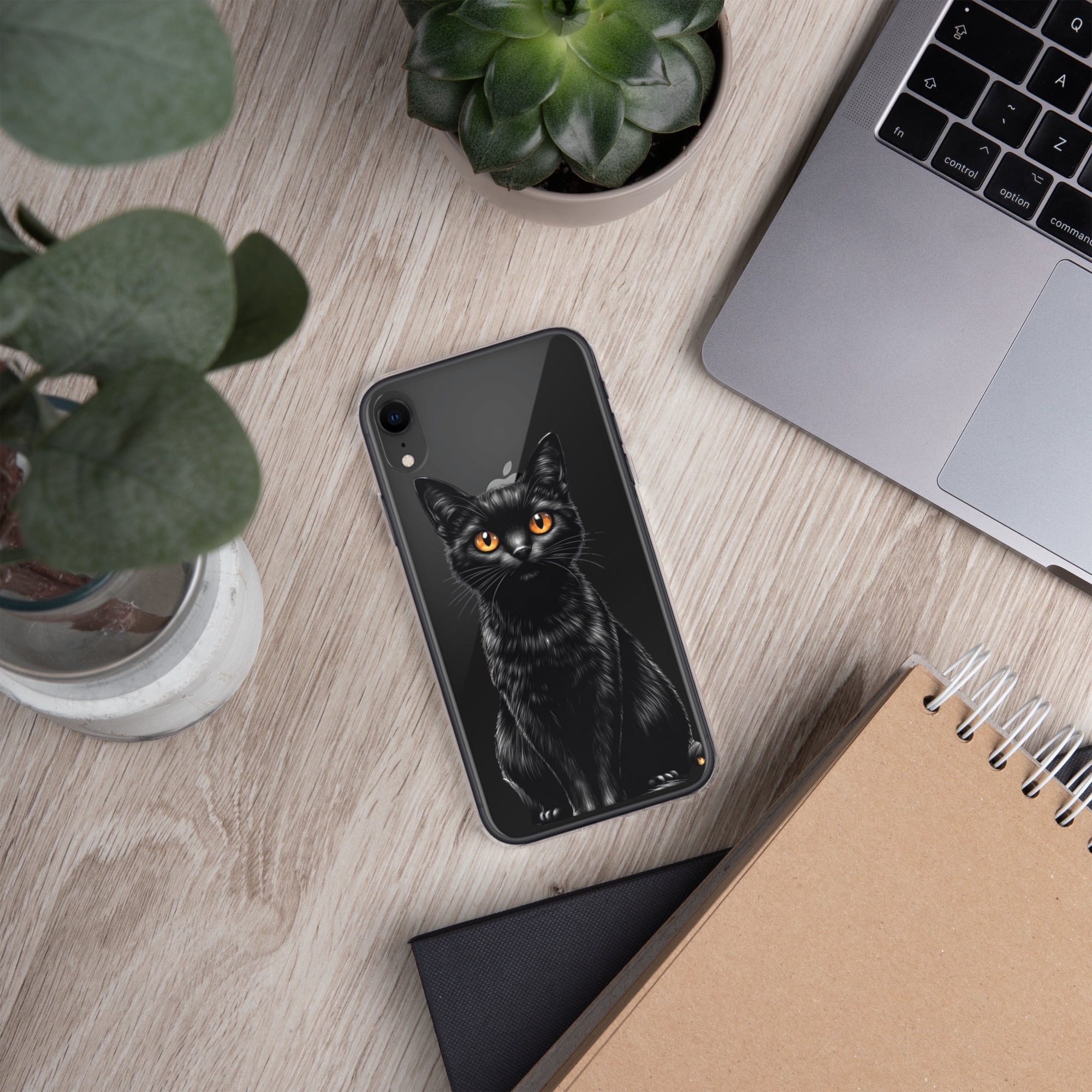 Midnight Black Cat Clear Case for iPhone XR