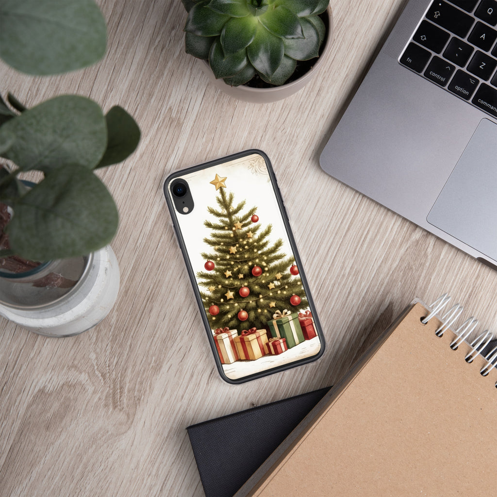 Vintage Christmas Tree Clear Case for iPhone XR