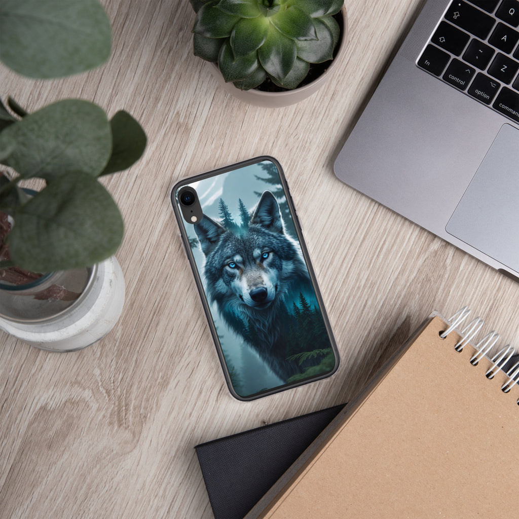 Arctic Forest Wolf Clear Case for iPhone XR