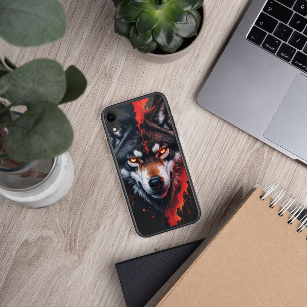 Dual Flame Wolf Clear Case for iPhone XR