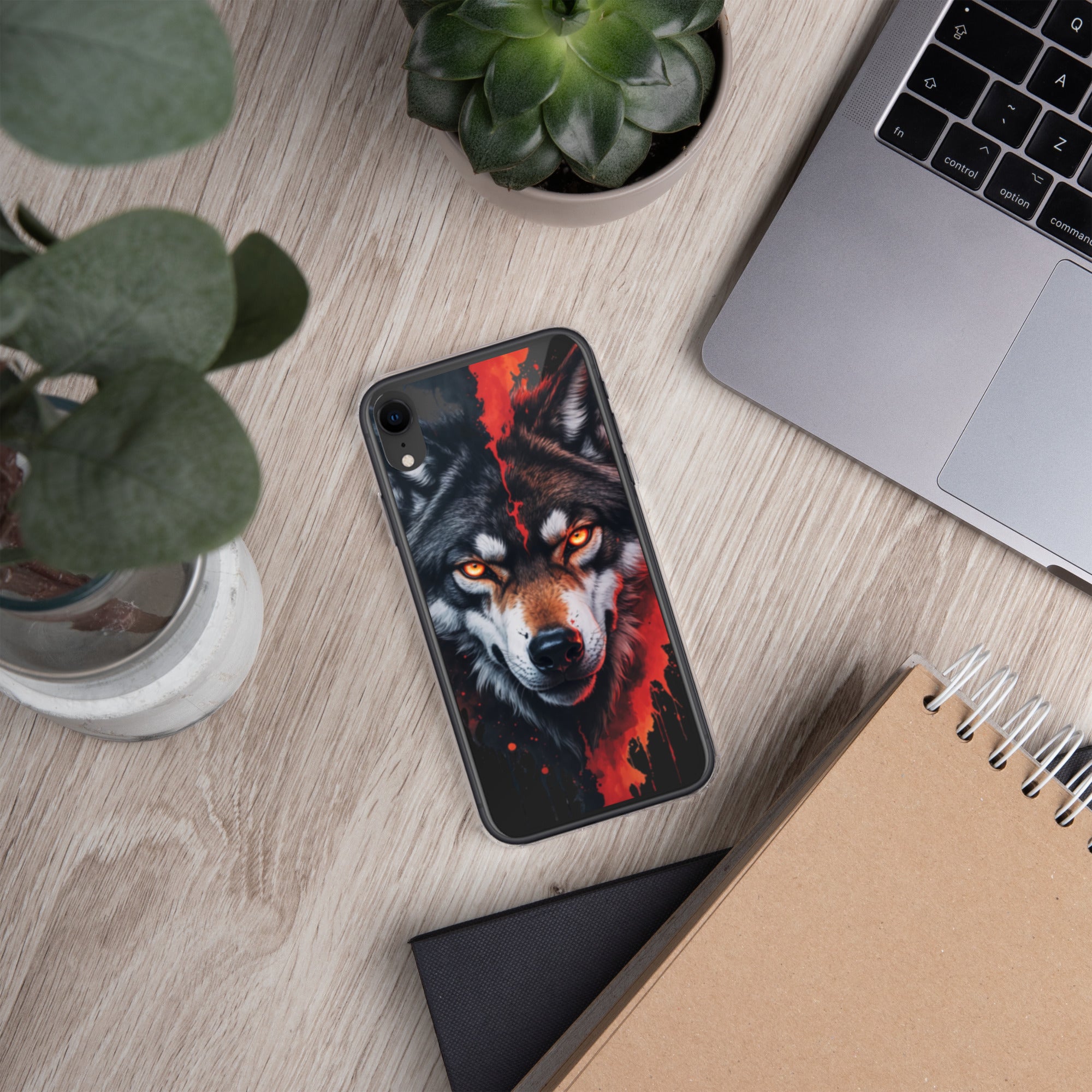 Dual Flame Wolf Clear Case for iPhone XR