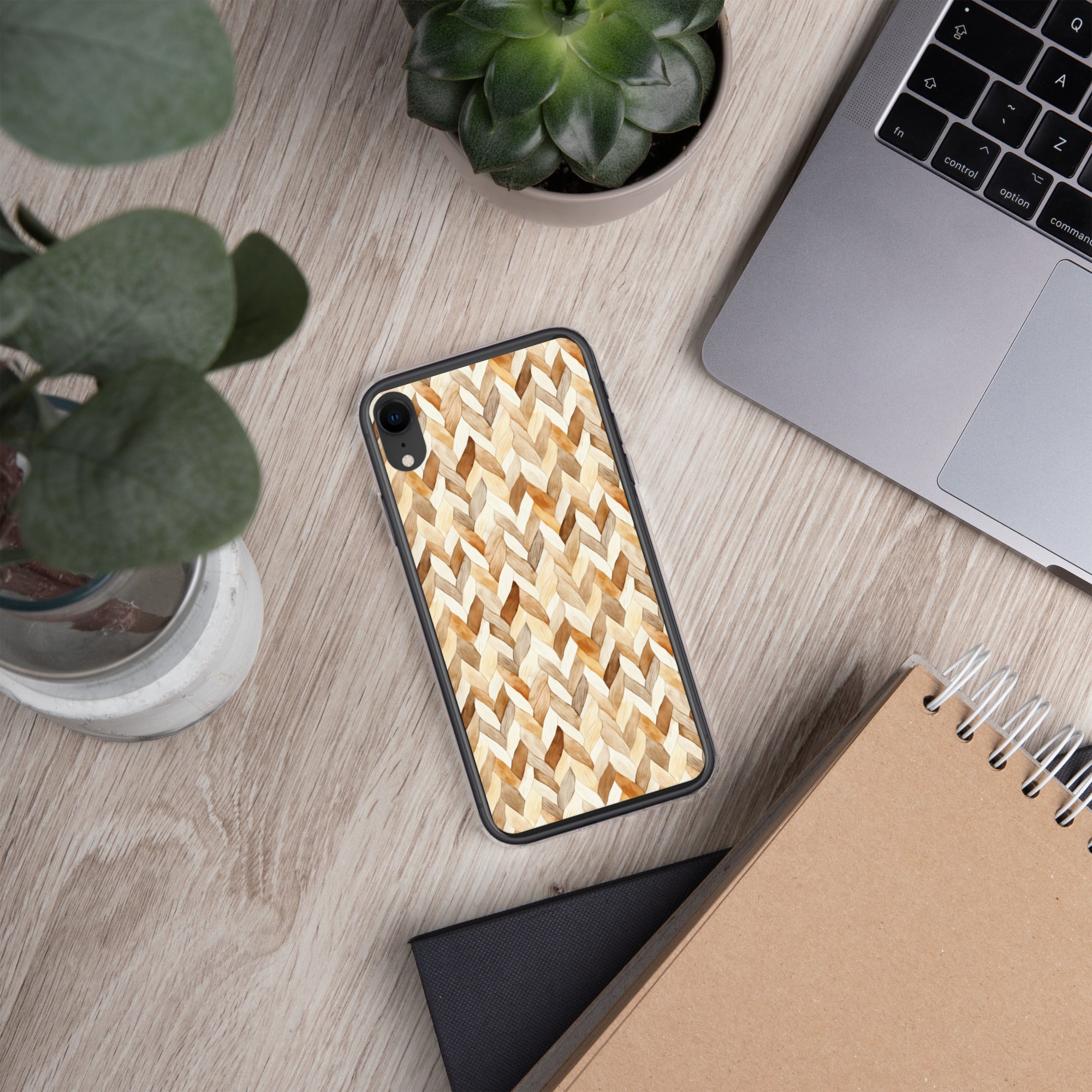 Cozy Knit Pattern Clear Case for iPhone XR