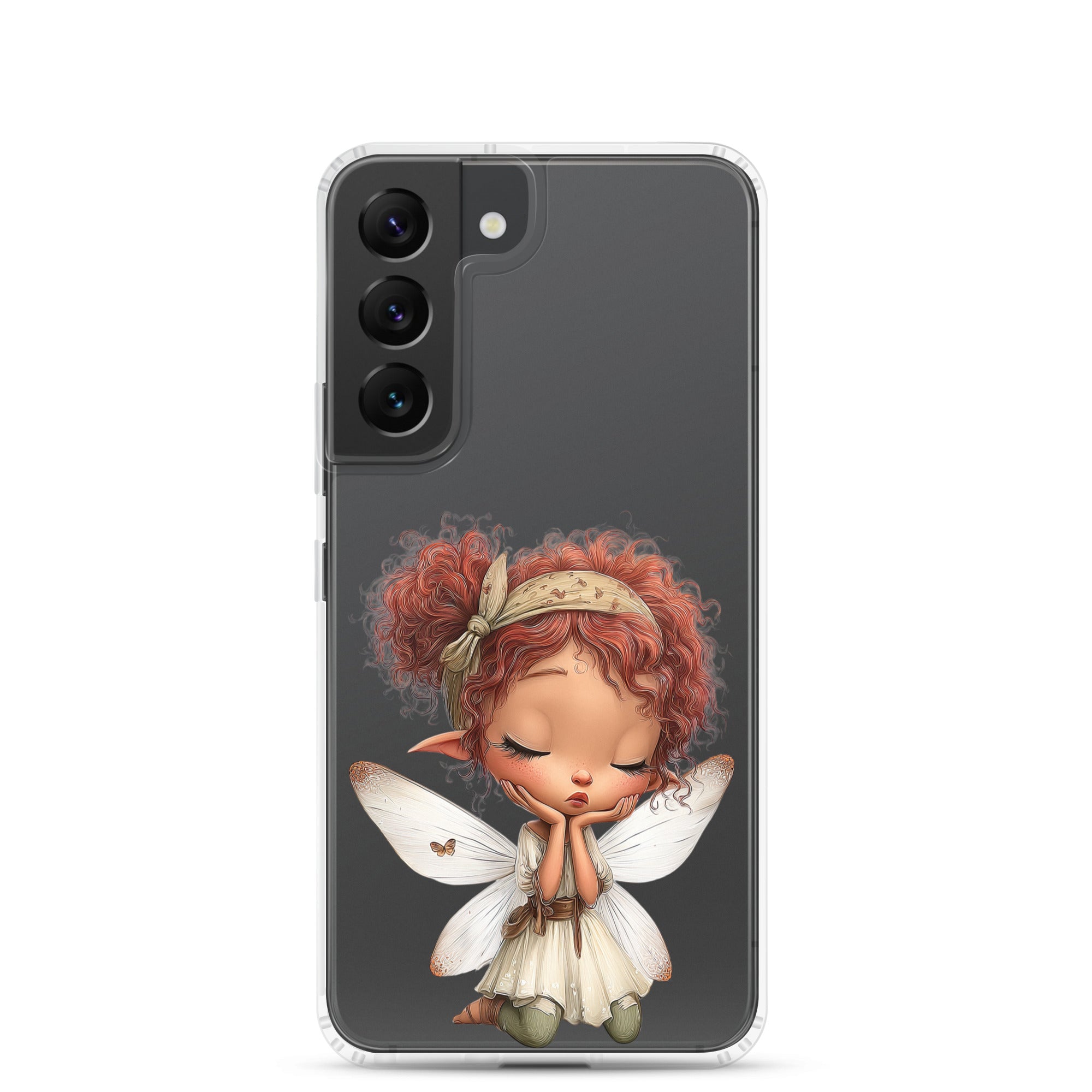 Dreamy Fairy Clear Case for Samsung Galaxy S22 – Whimsical Fantasy Art Protective Cover
