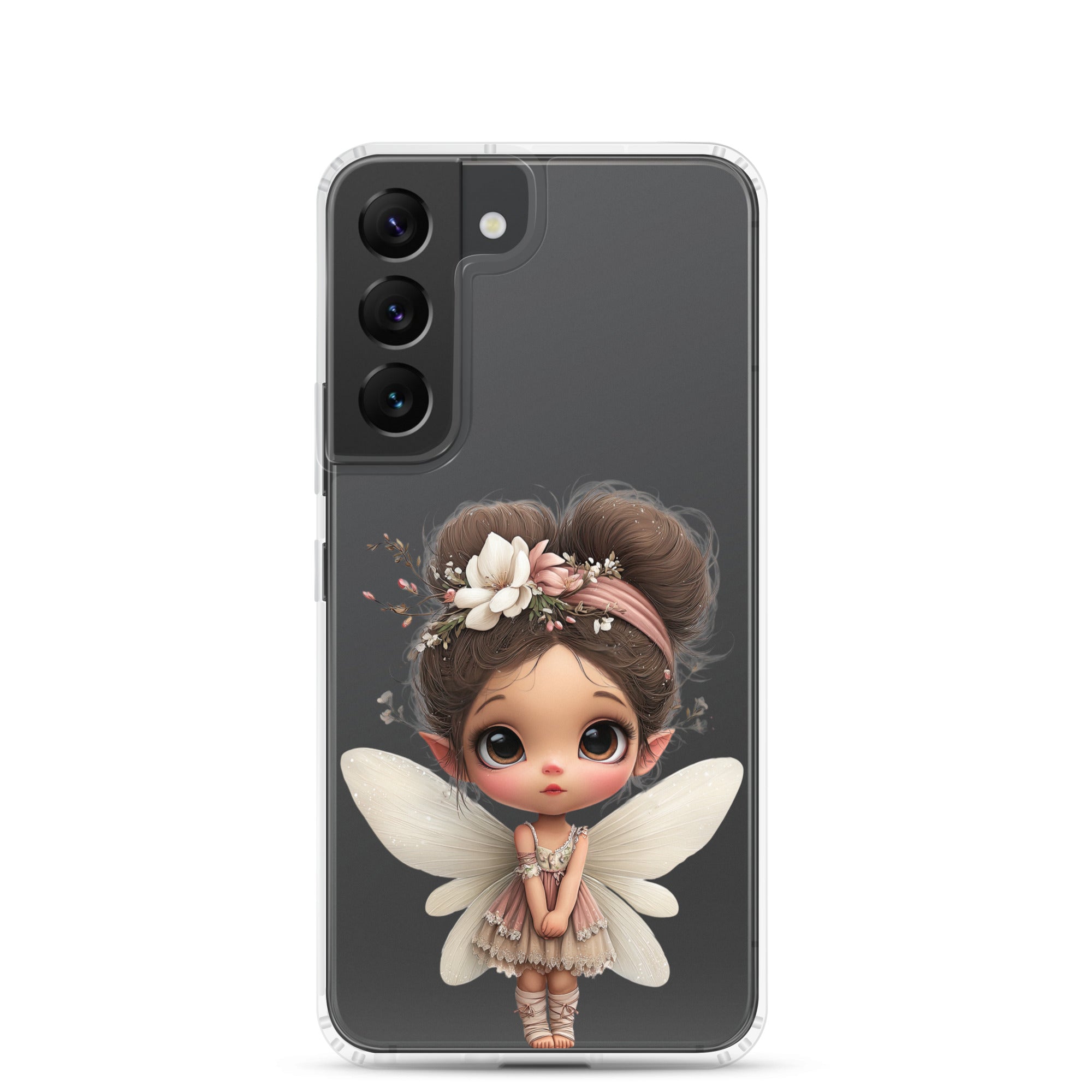 Whimsical Fairy Clear Case for Samsung Galaxy S22 – Cute Fantasy Character Protective Cover